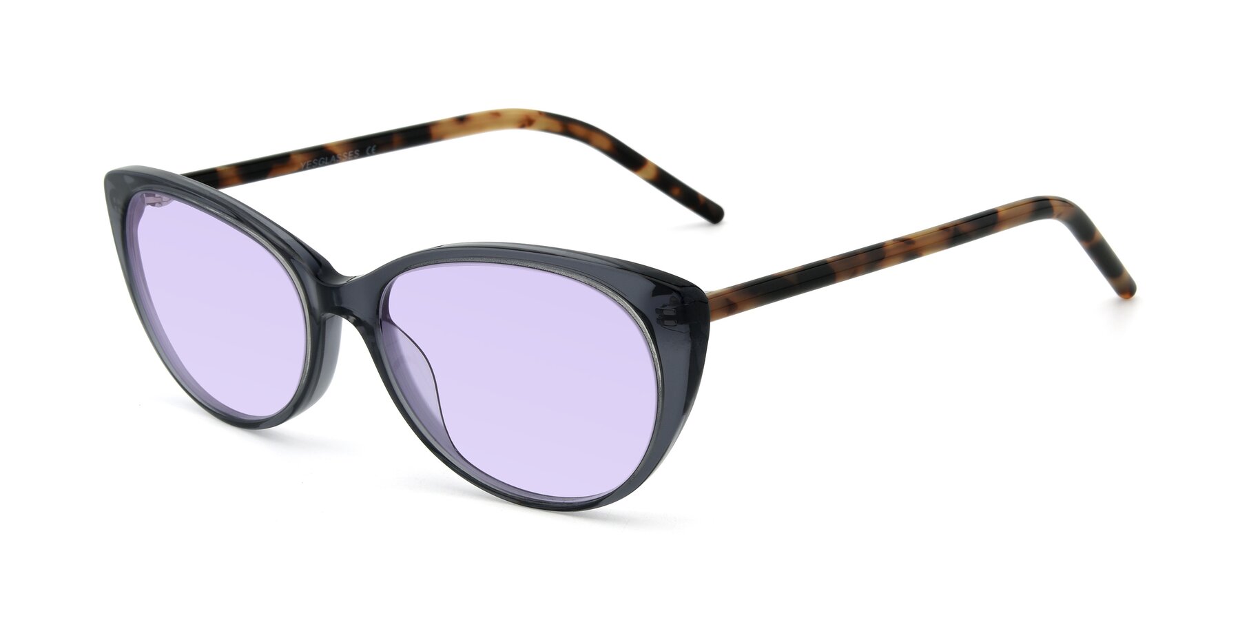 Angle of 17420 in Transparent Grey with Light Purple Tinted Lenses