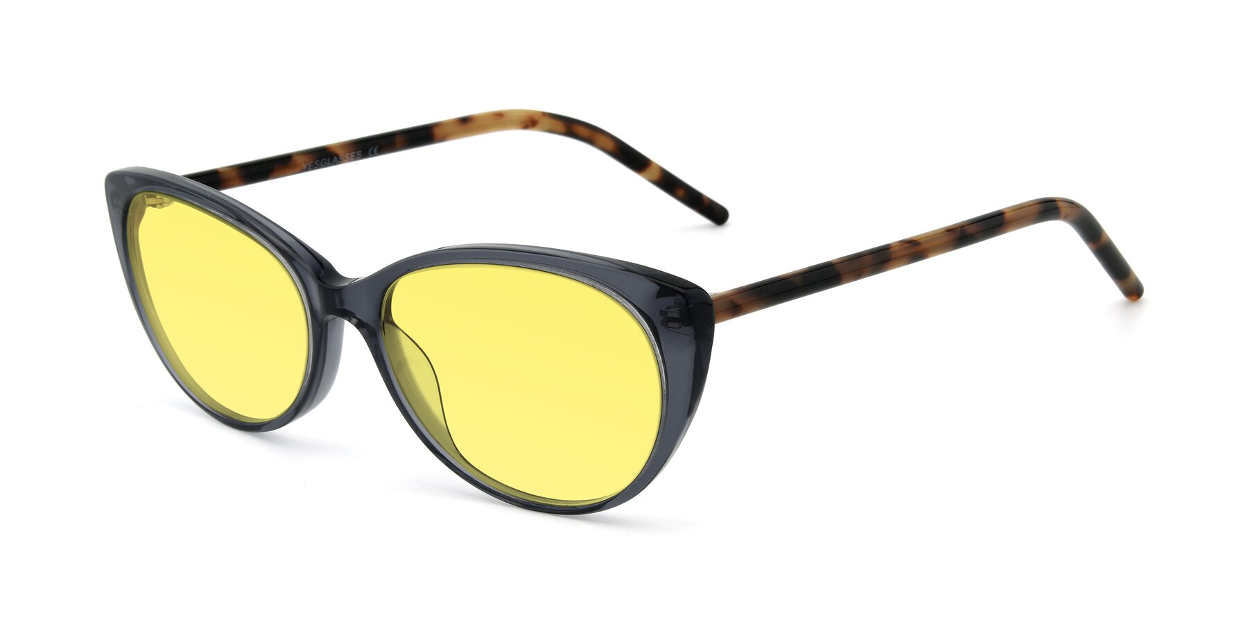 Angle of 17420 in Transparent Grey with Medium Yellow Tinted Lenses