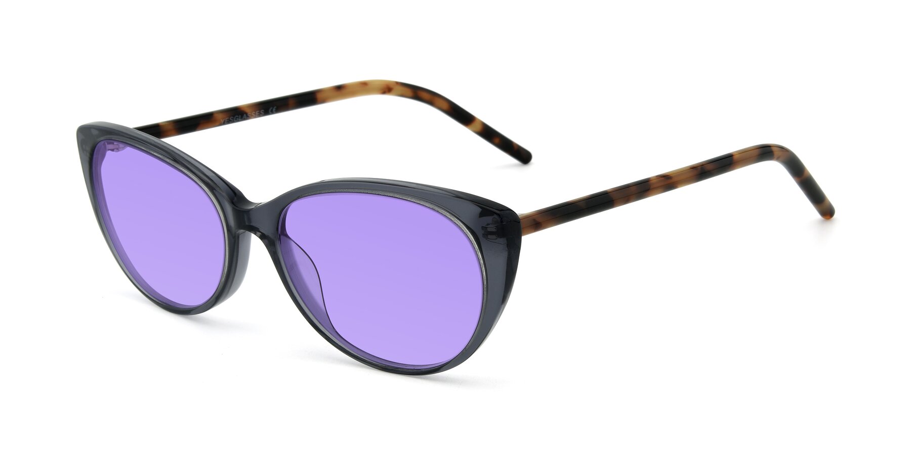 Angle of 17420 in Transparent Grey with Medium Purple Tinted Lenses