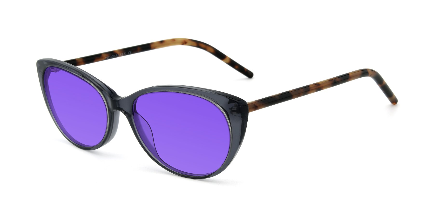 Angle of 17420 in Transparent Grey with Purple Tinted Lenses