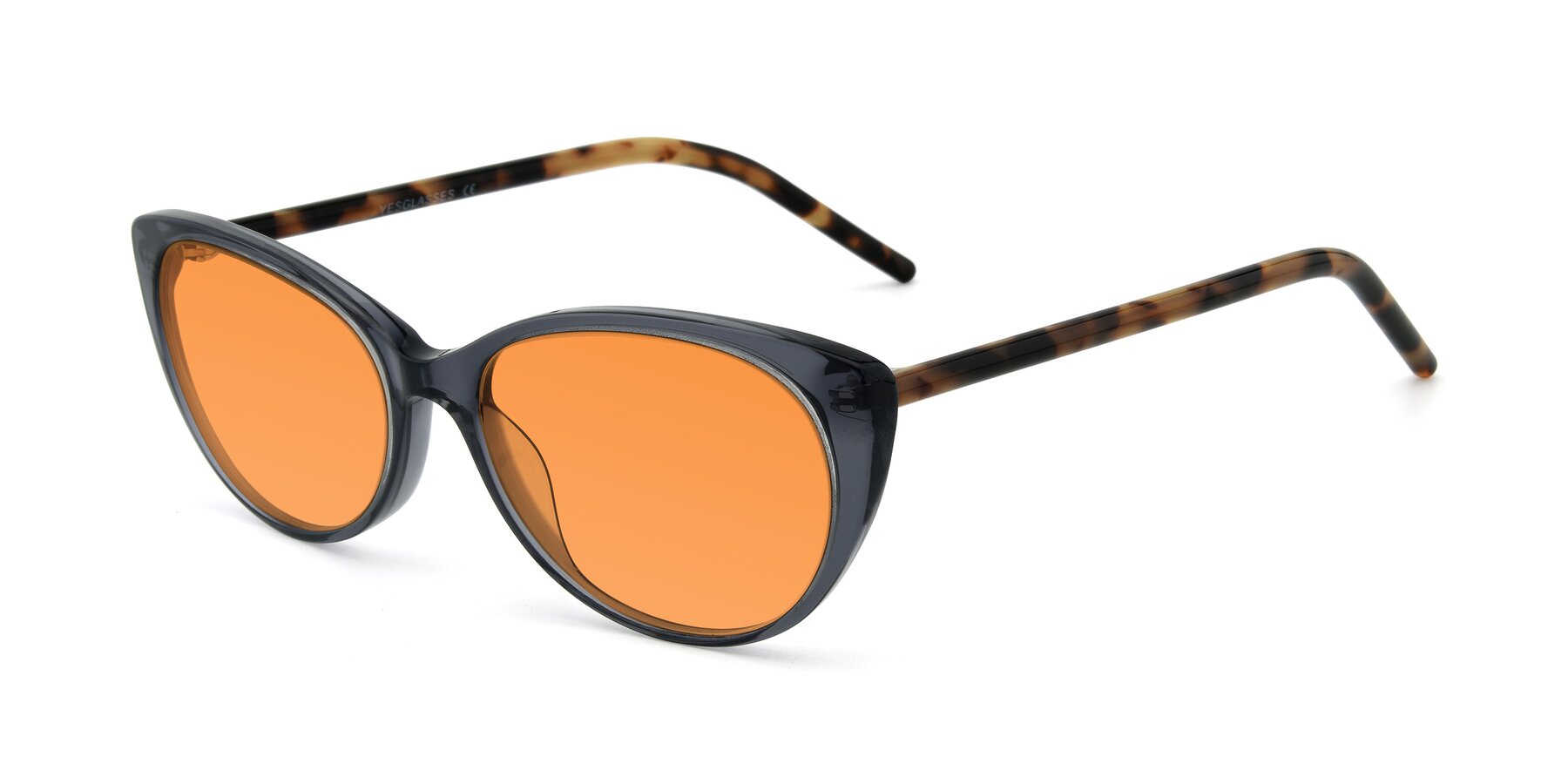 Angle of 17420 in Transparent Grey with Orange Tinted Lenses