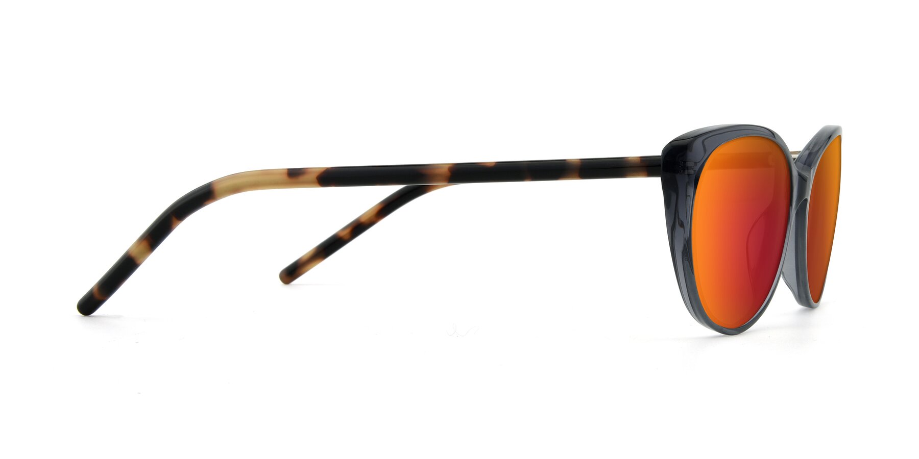 Side of 17420 in Transparent Grey with Red Gold Mirrored Lenses