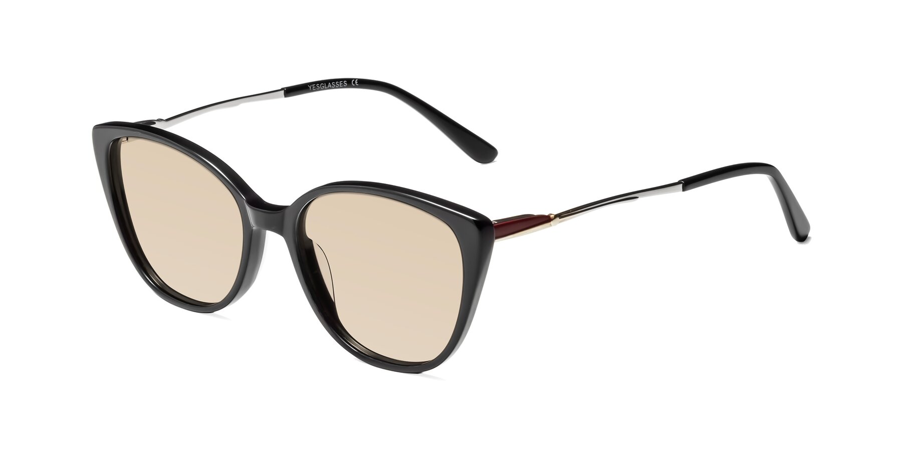 Angle of 17424 in Black with Light Brown Tinted Lenses