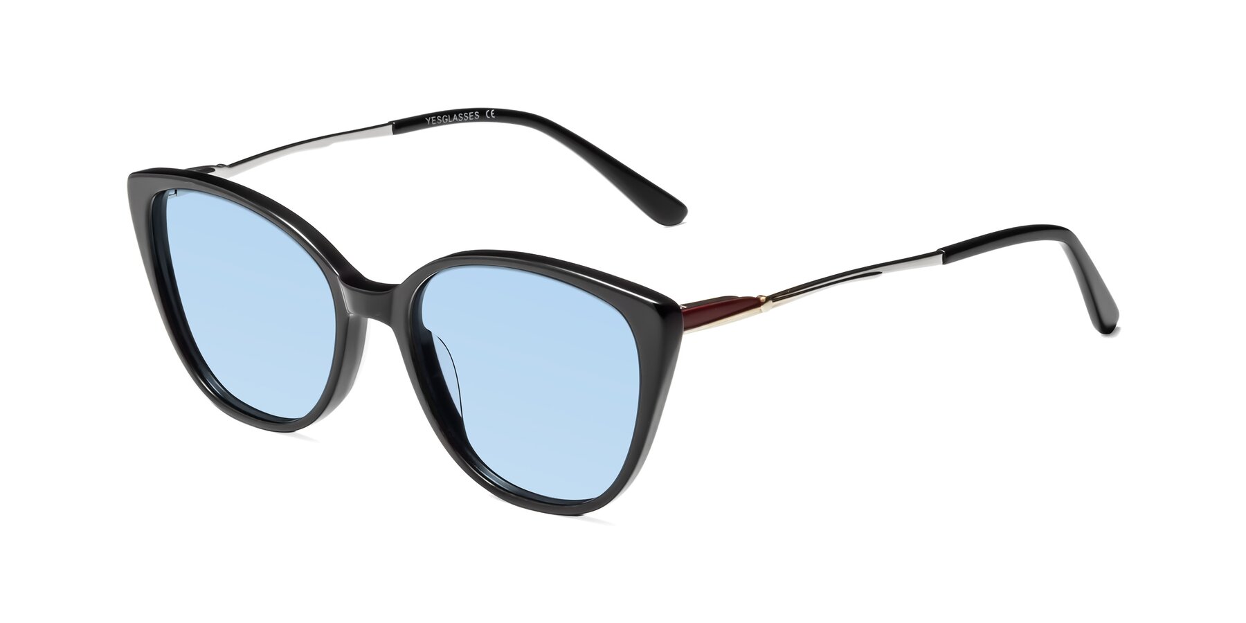 Angle of 17424 in Black with Light Blue Tinted Lenses