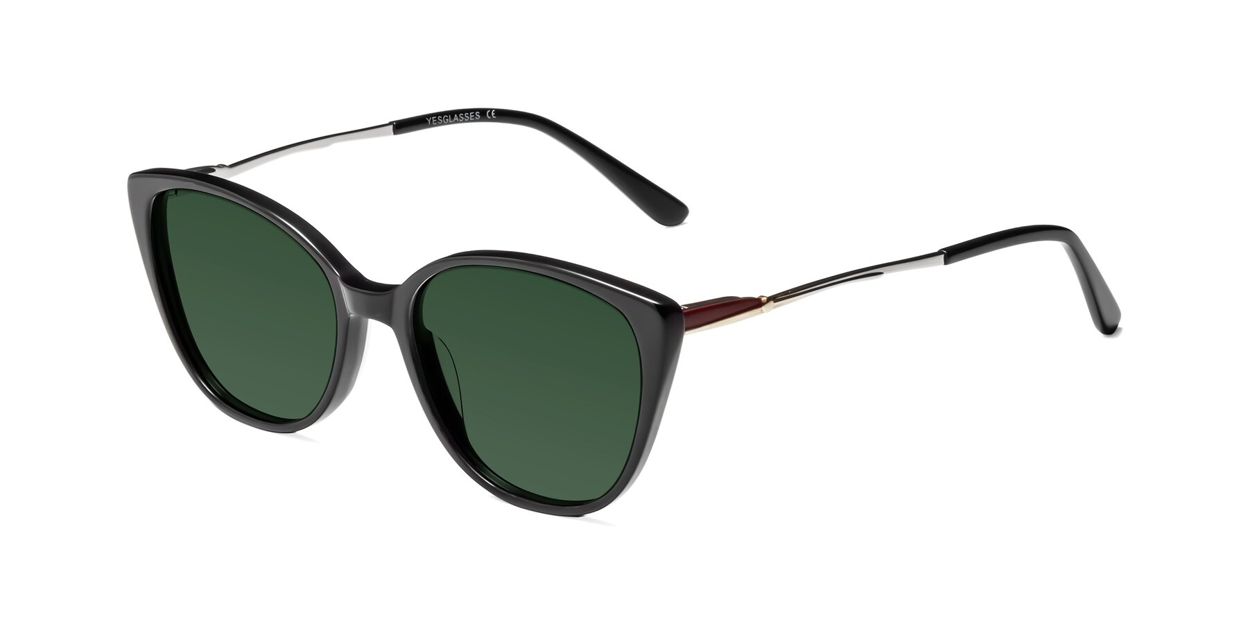 Angle of 17424 in Black with Green Tinted Lenses