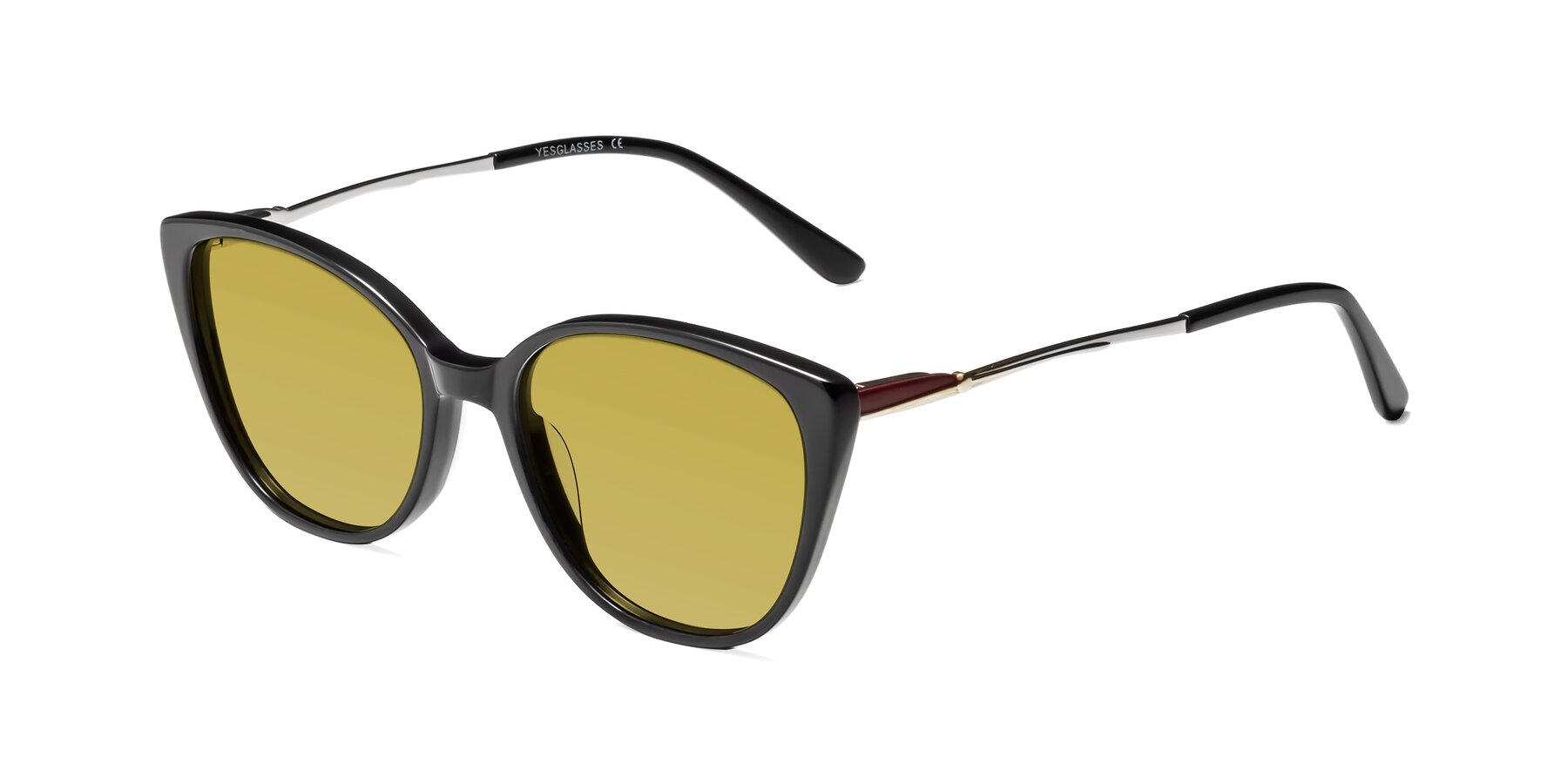 Angle of 17424 in Black with Champagne Tinted Lenses