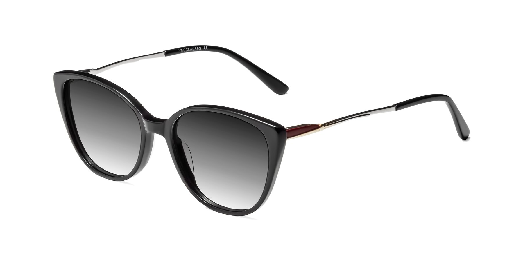 Angle of 17424 in Black with Gray Gradient Lenses