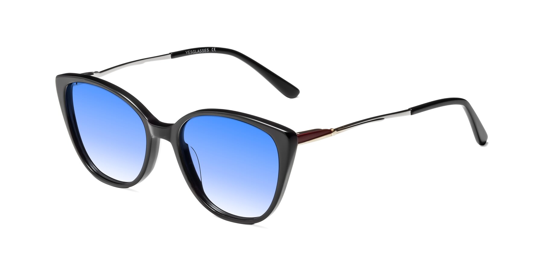 Angle of 17424 in Black with Blue Gradient Lenses