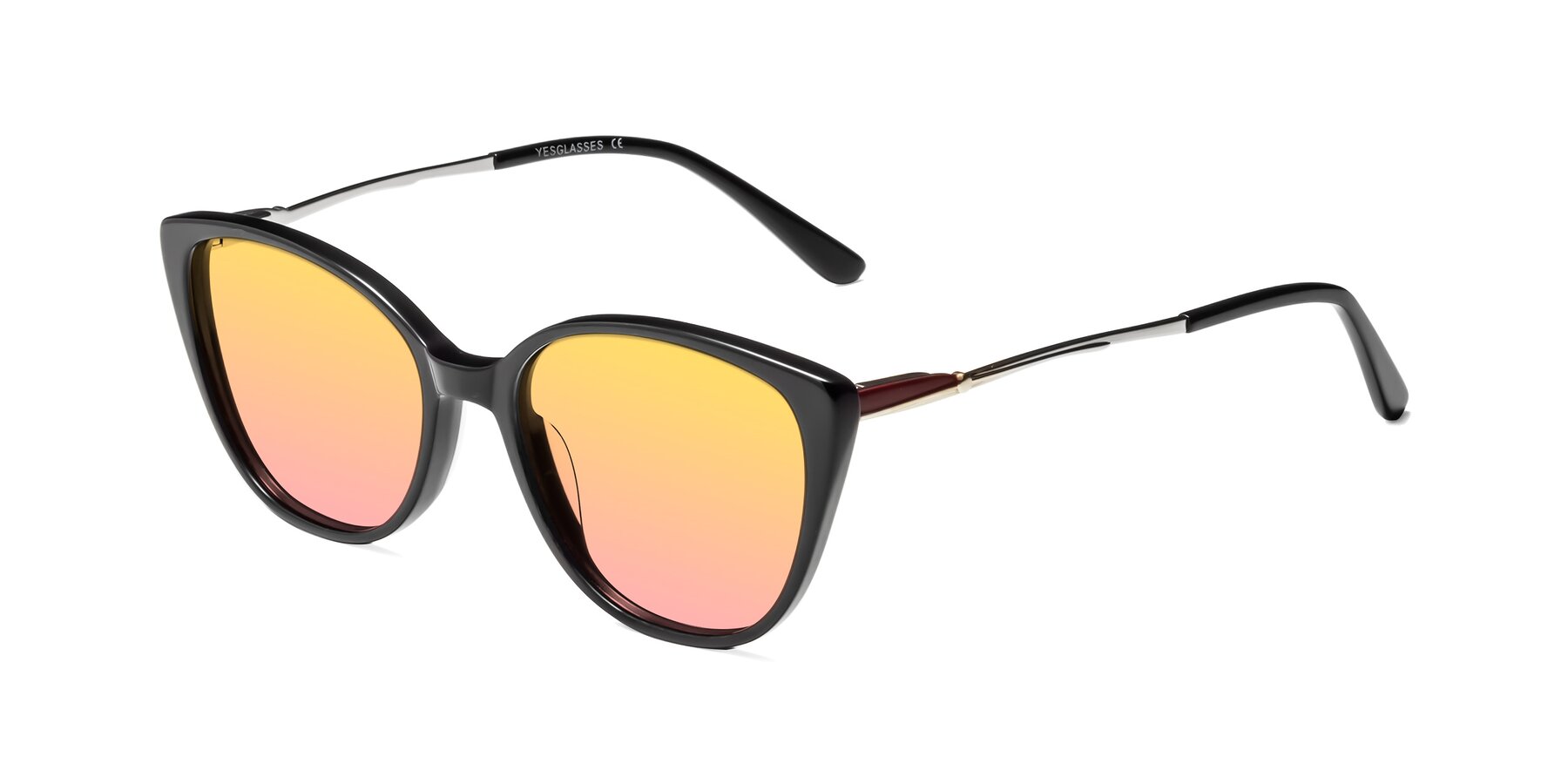 Angle of 17424 in Black with Yellow / Pink Gradient Lenses