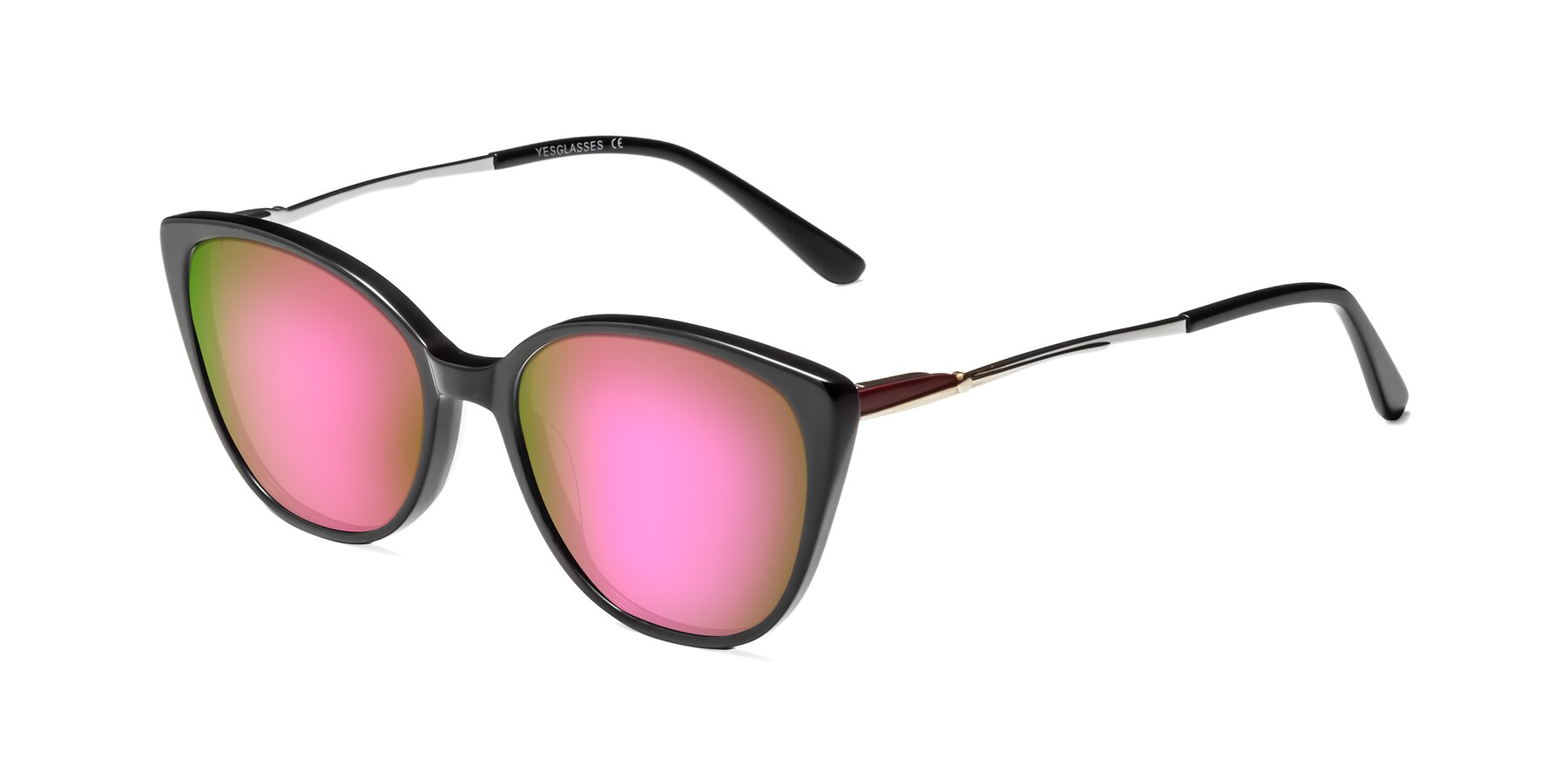 Angle of 17424 in Black with Pink Mirrored Lenses