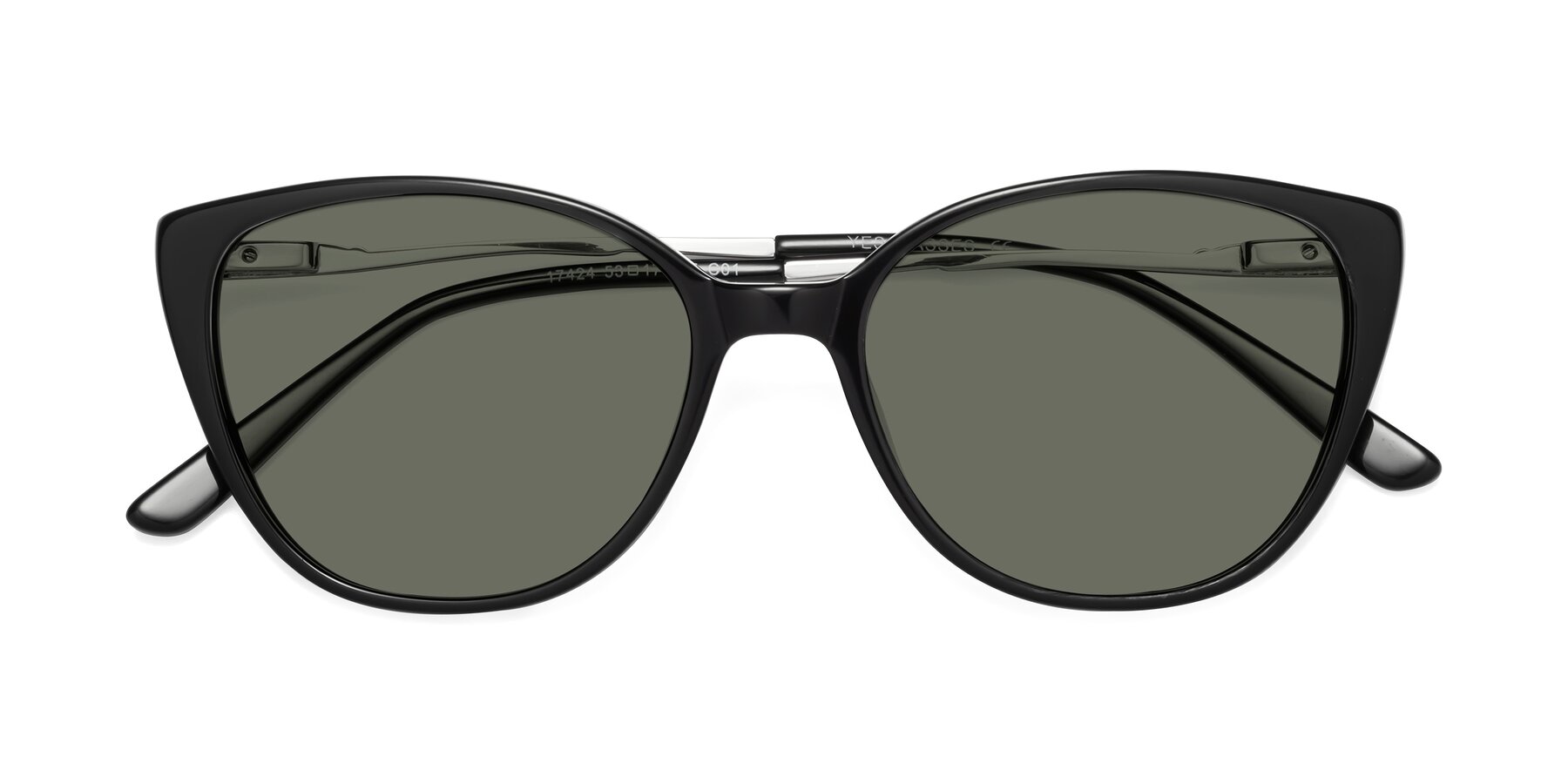 Folded Front of 17424 in Black with Gray Polarized Lenses