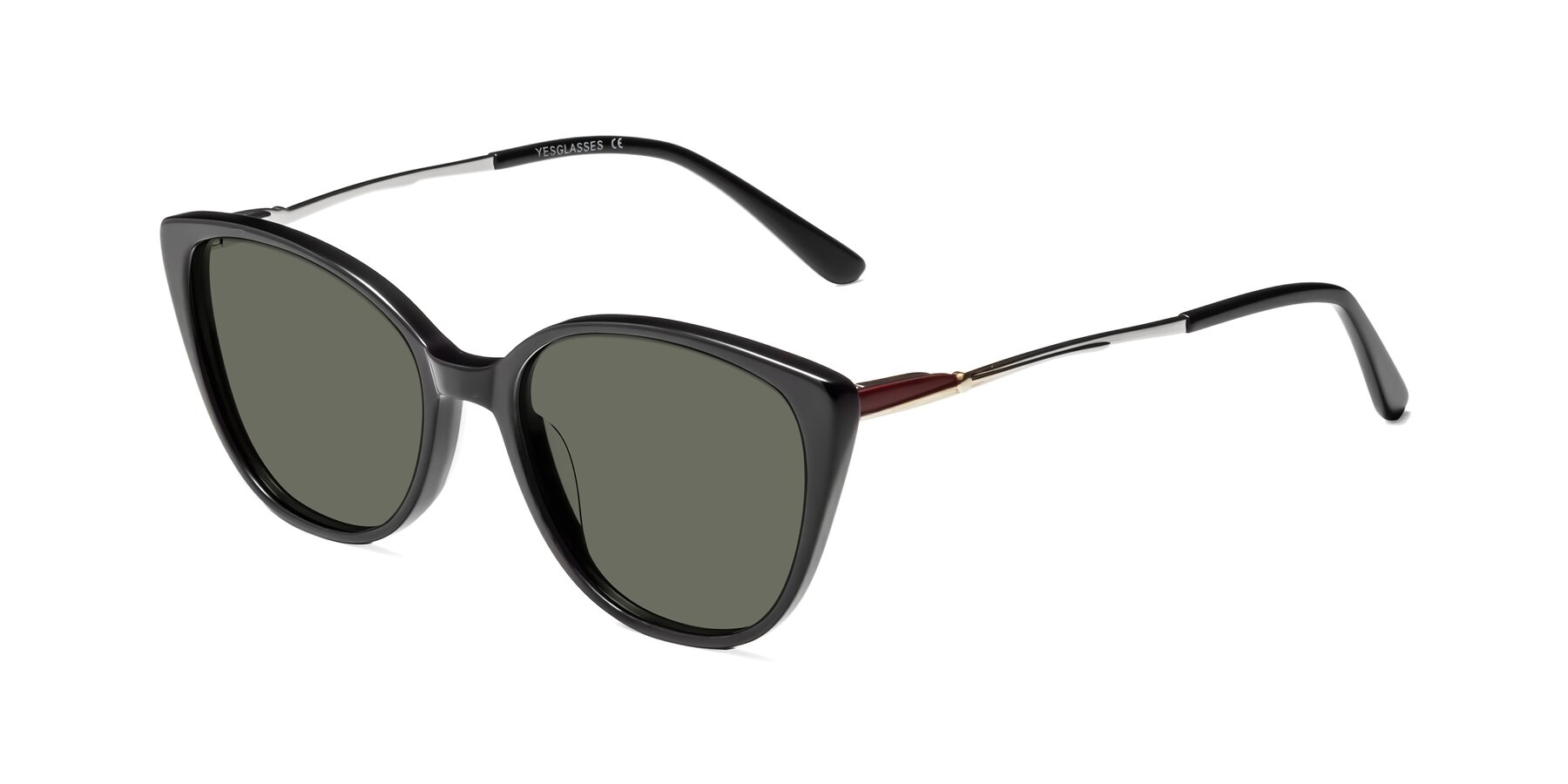Angle of 17424 in Black with Gray Polarized Lenses