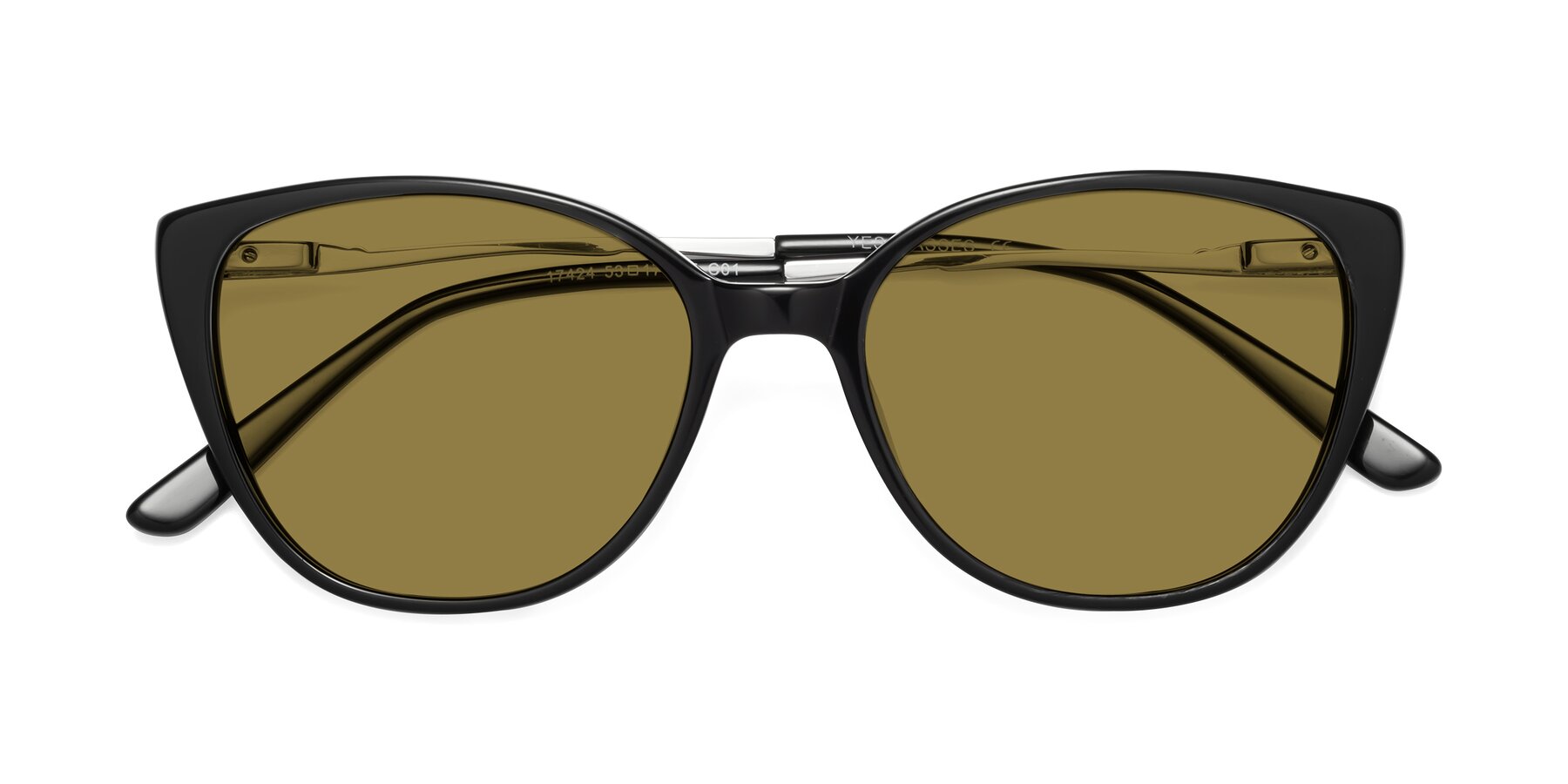 Folded Front of 17424 in Black with Brown Polarized Lenses