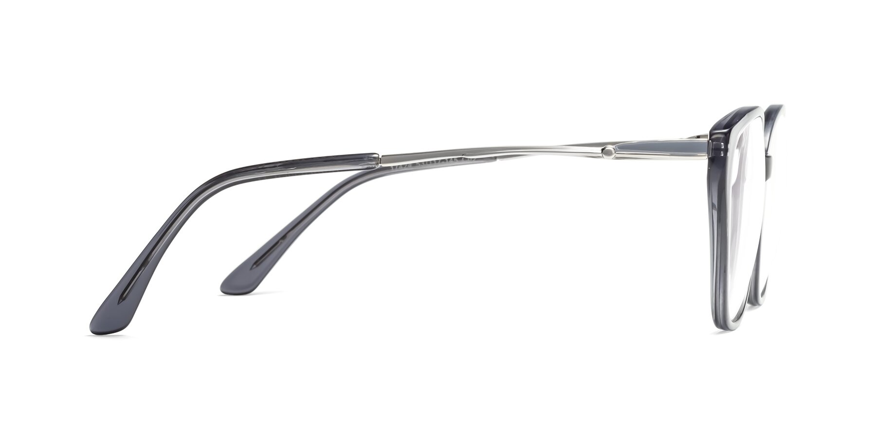 Side of 17424 in Transparent Grey with Clear Reading Eyeglass Lenses