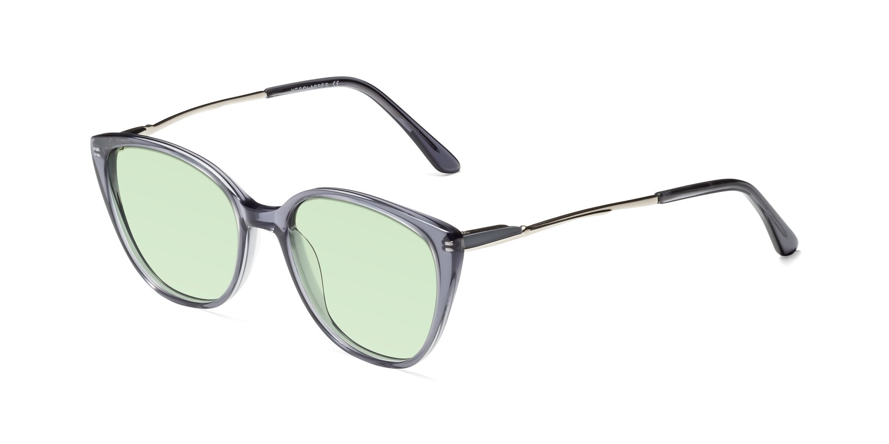 Angle of 17424 in Transparent Grey with Light Green Tinted Lenses