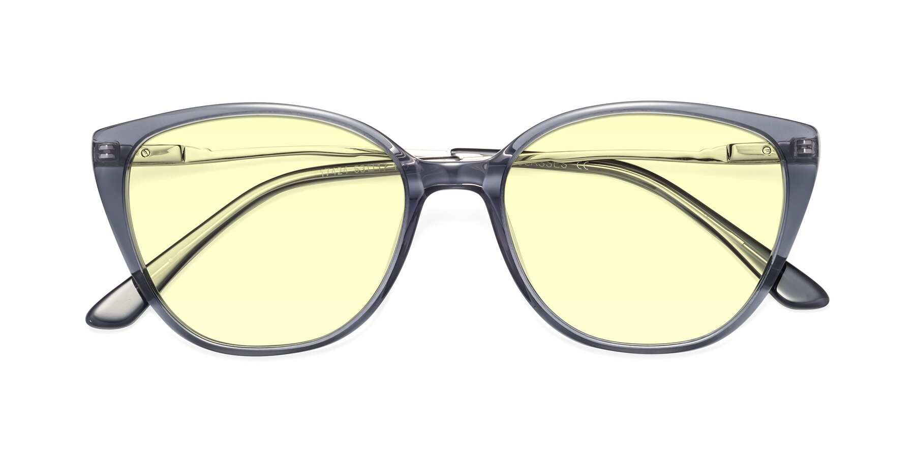 Folded Front of 17424 in Transparent Grey with Light Yellow Tinted Lenses