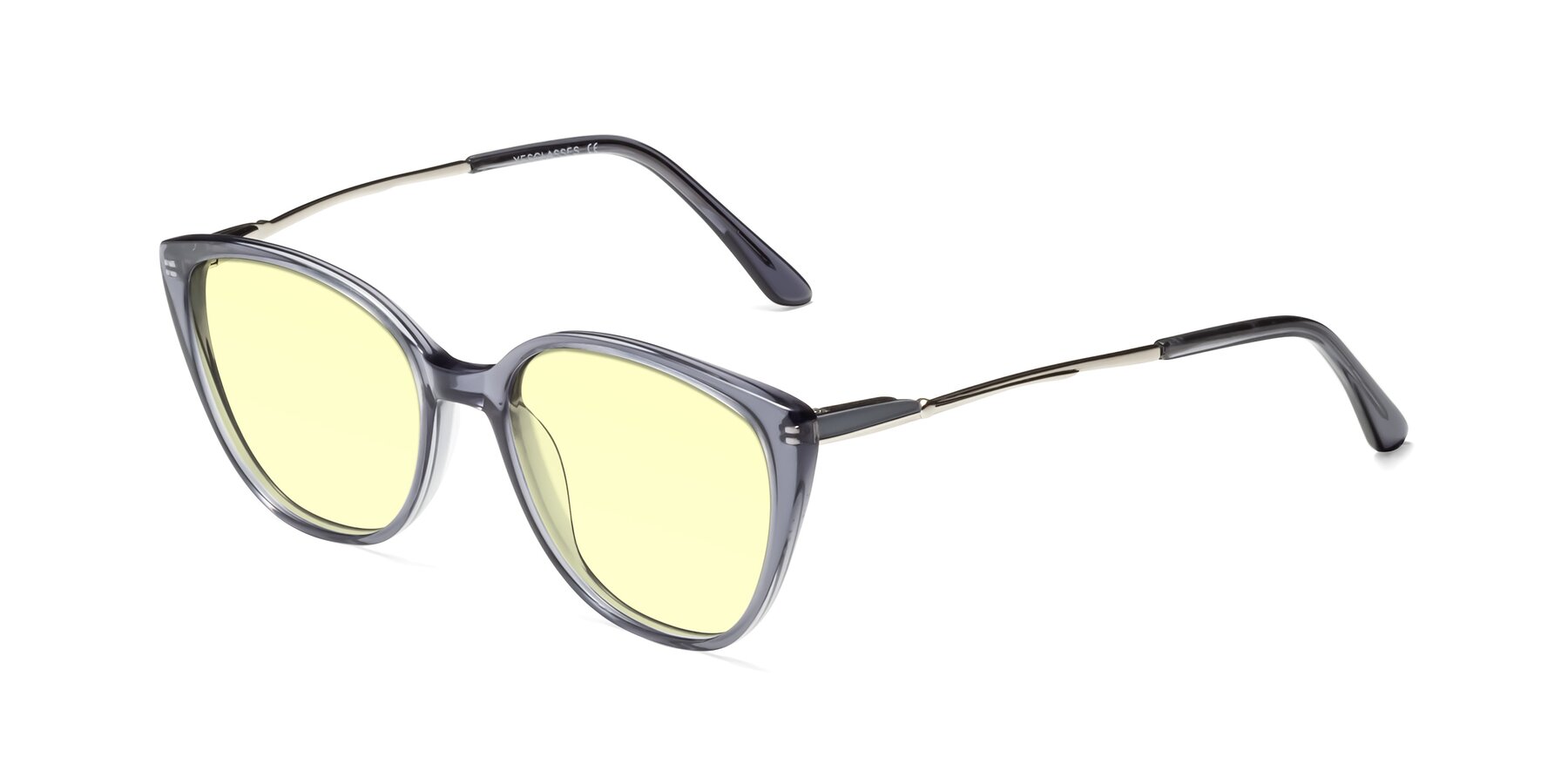 Angle of 17424 in Transparent Grey with Light Yellow Tinted Lenses