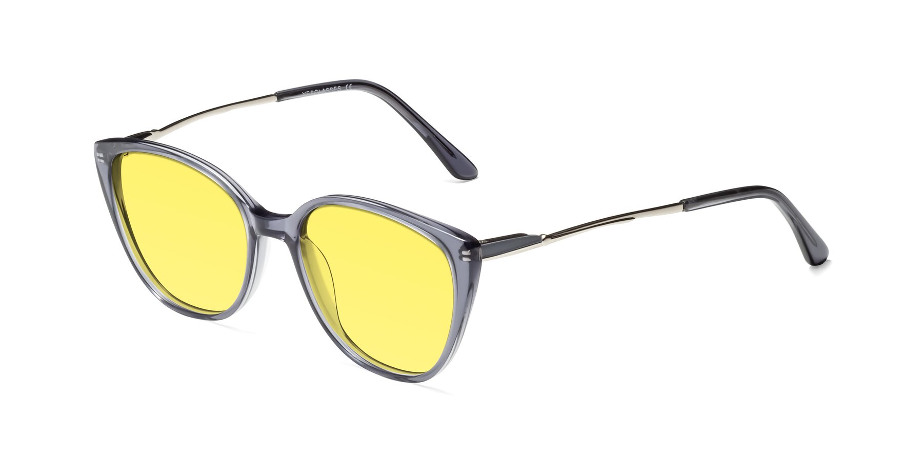 Angle of 17424 in Transparent Grey with Medium Yellow Tinted Lenses