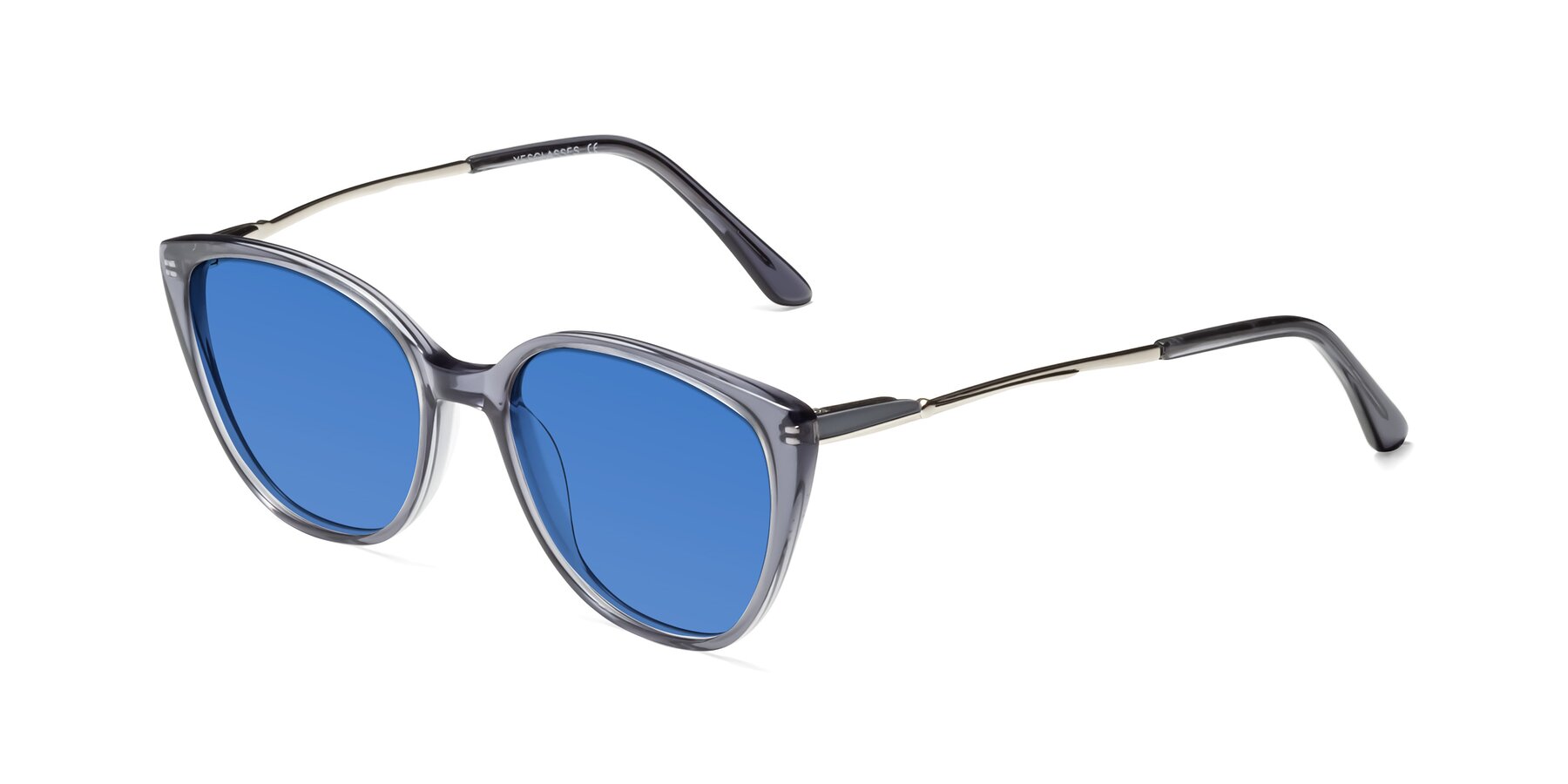 Angle of 17424 in Transparent Grey with Blue Tinted Lenses