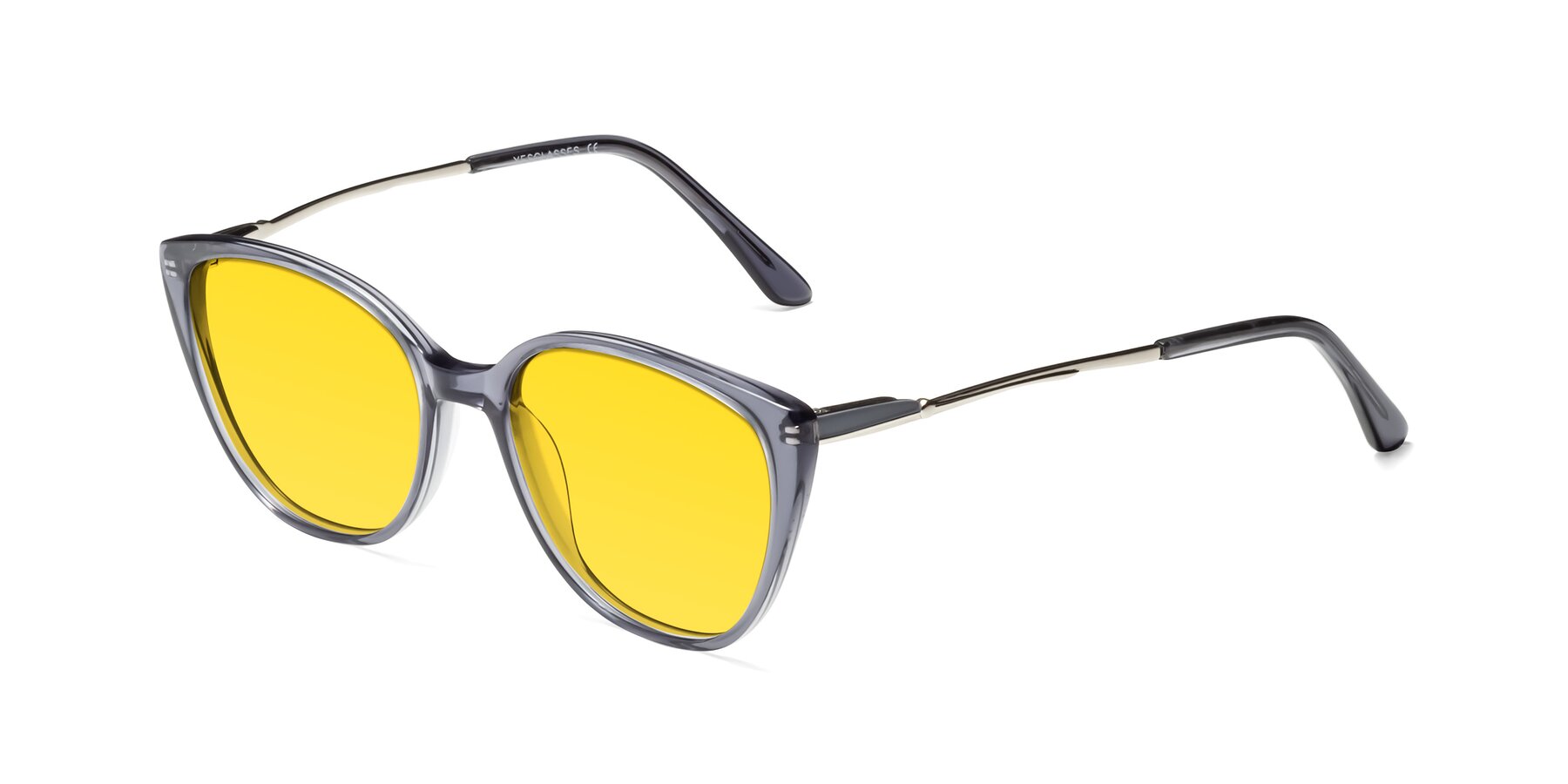 Angle of 17424 in Transparent Grey with Yellow Tinted Lenses