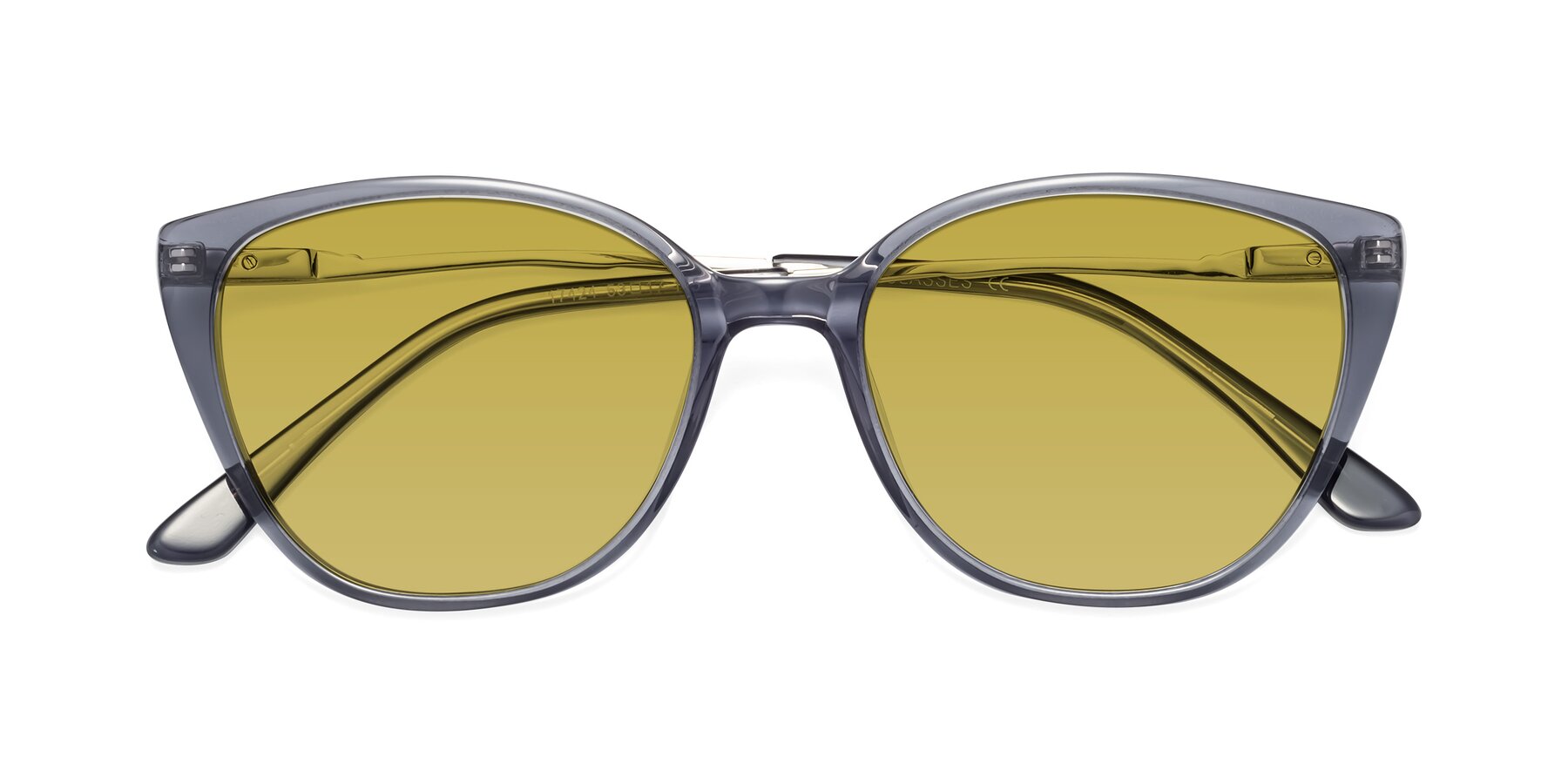 Folded Front of 17424 in Transparent Grey with Champagne Tinted Lenses