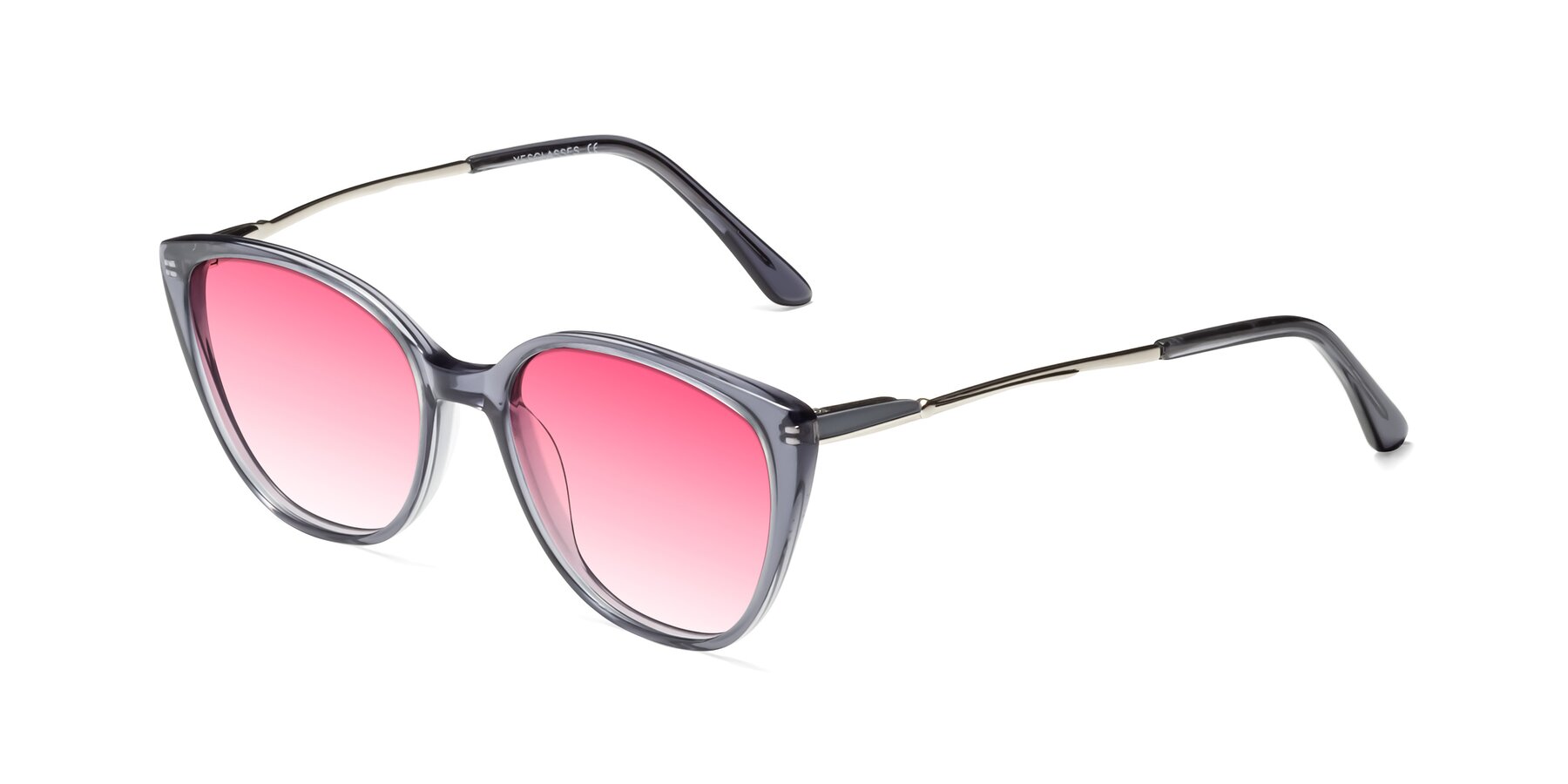 Angle of 17424 in Transparent Grey with Pink Gradient Lenses