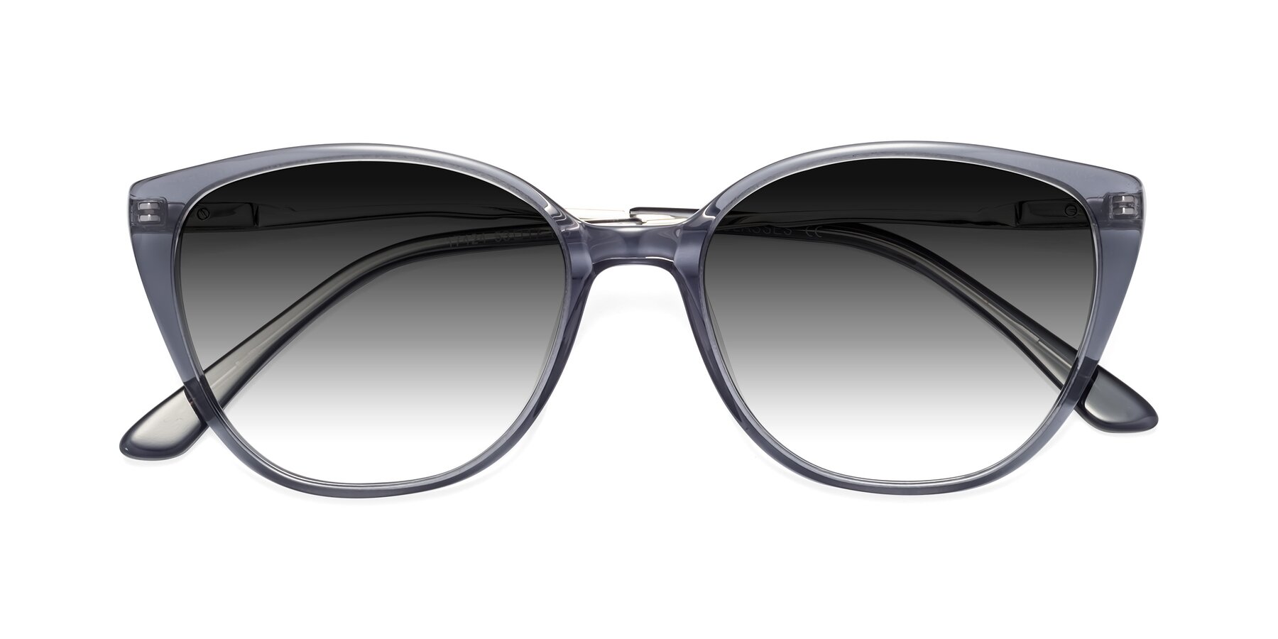 Folded Front of 17424 in Transparent Grey with Gray Gradient Lenses