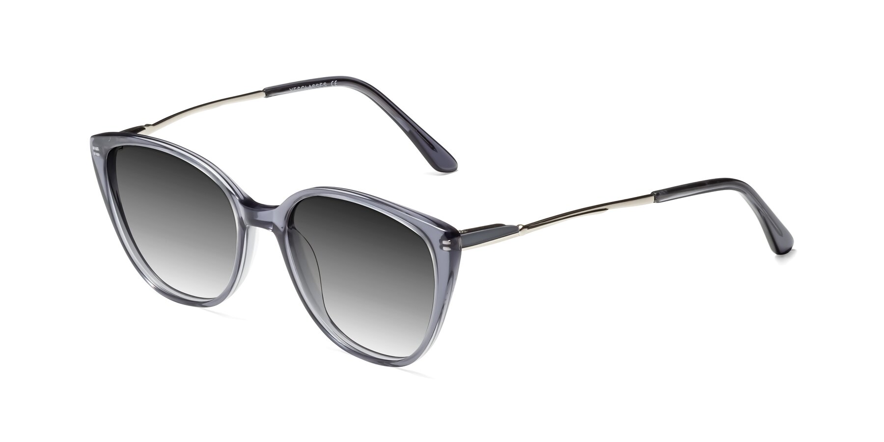 Angle of 17424 in Transparent Grey with Gray Gradient Lenses
