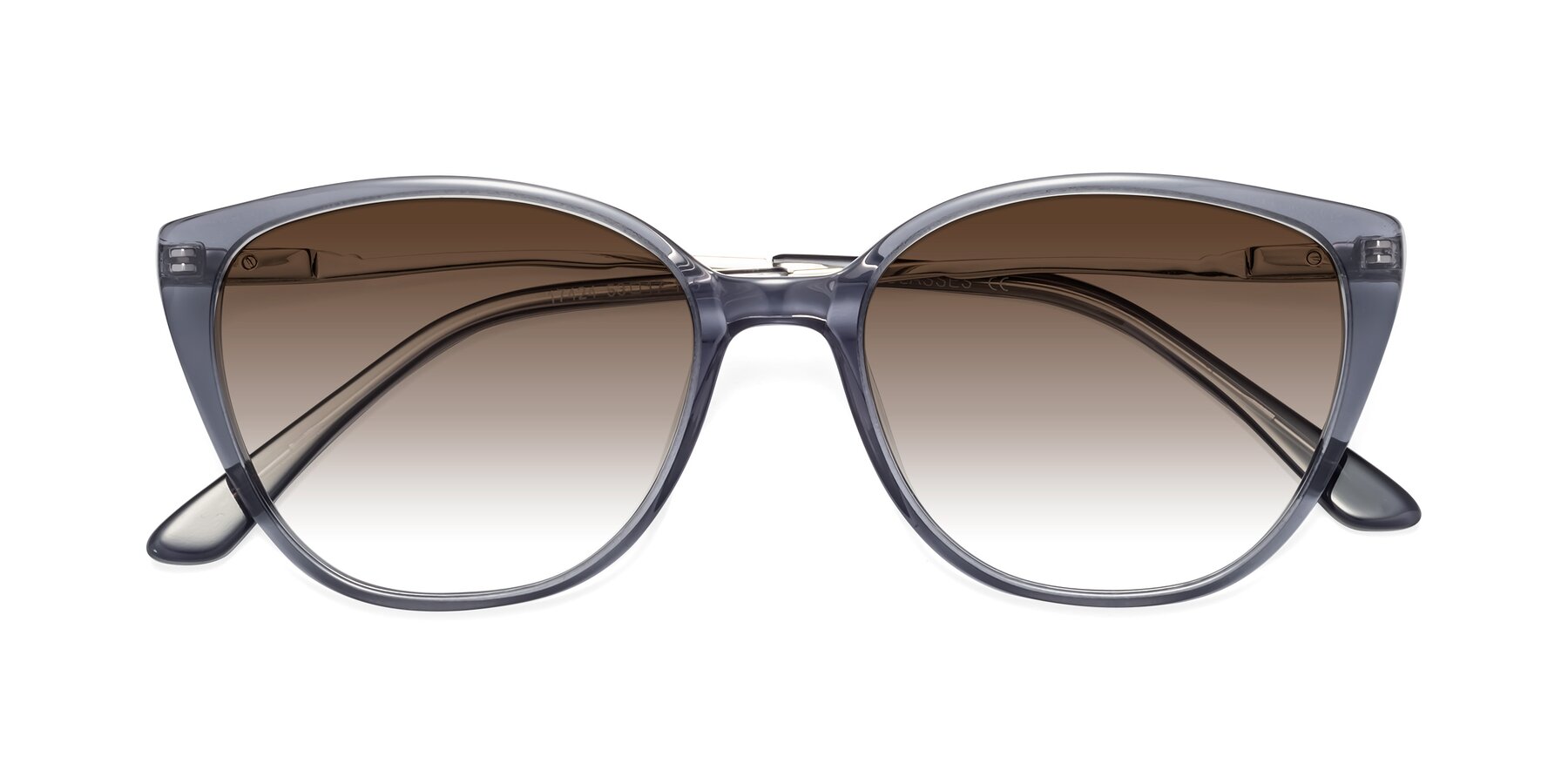 Folded Front of 17424 in Transparent Grey with Brown Gradient Lenses