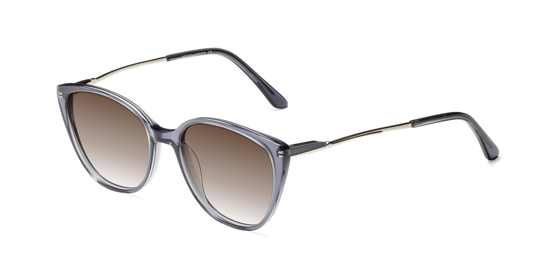 Angle of 17424 in Transparent Grey with Brown Gradient Lenses