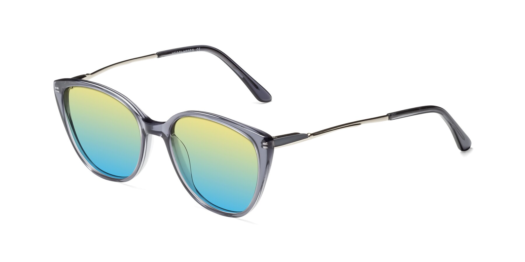Angle of 17424 in Transparent Grey with Yellow / Blue Gradient Lenses