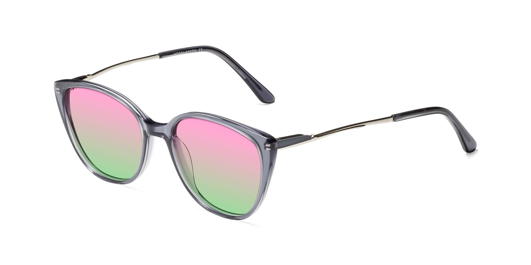 Angle of 17424 in Transparent Grey with Pink / Green Gradient Lenses