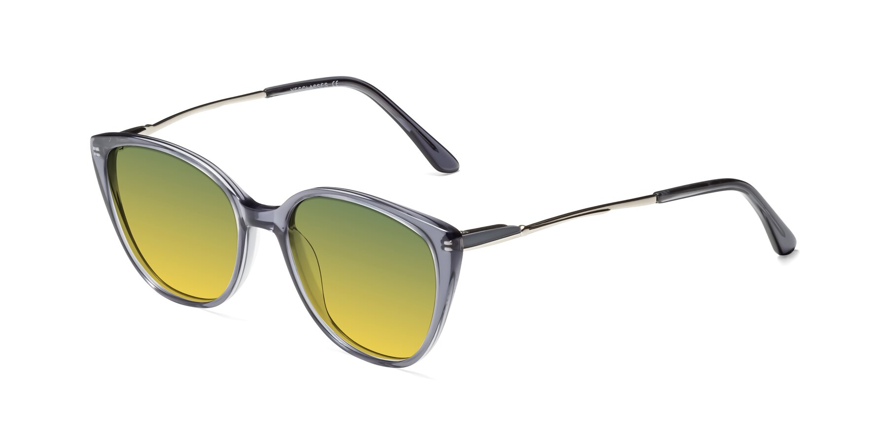 Angle of 17424 in Transparent Grey with Green / Yellow Gradient Lenses