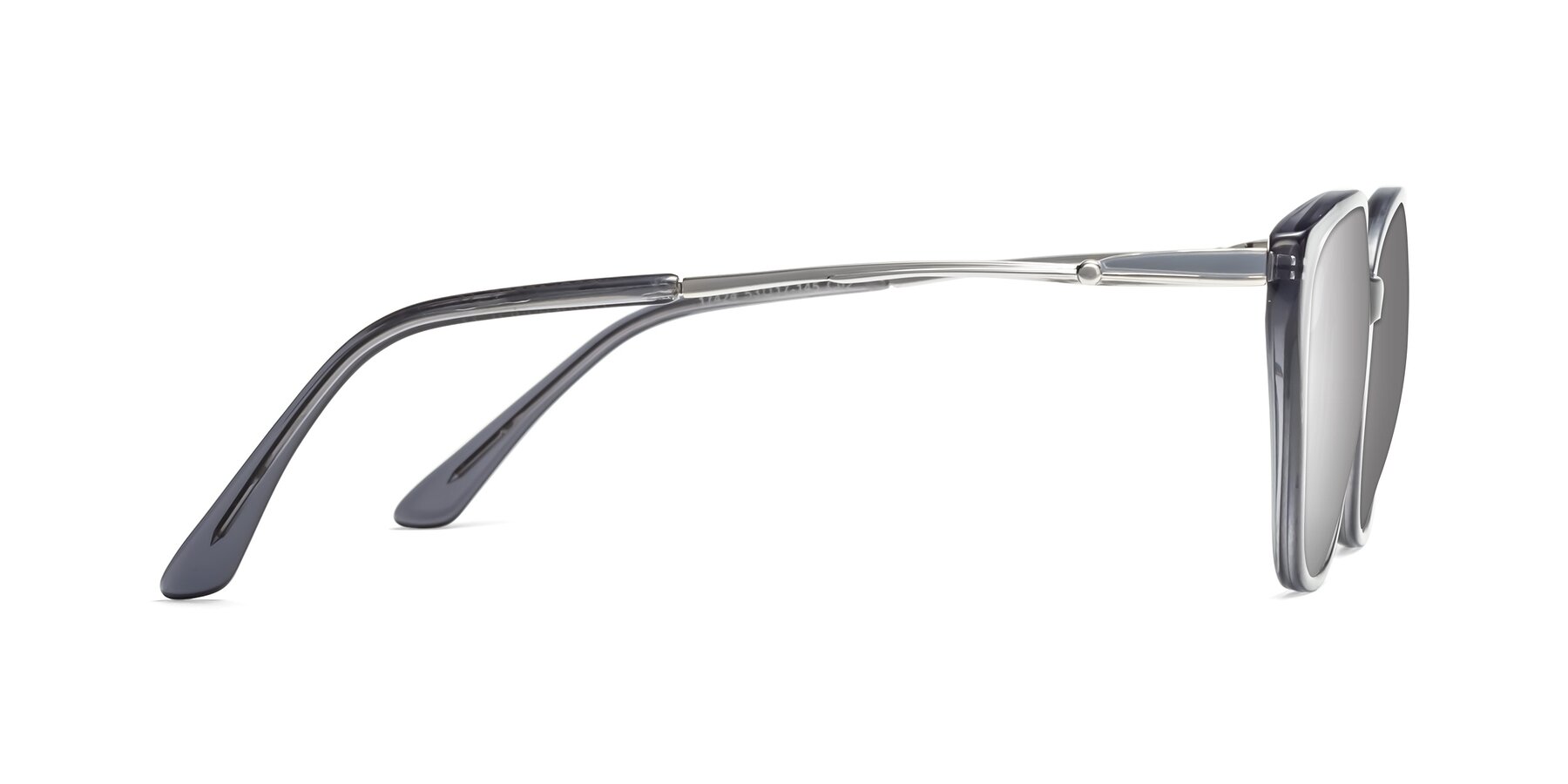 Side of 17424 in Transparent Grey with Silver Mirrored Lenses