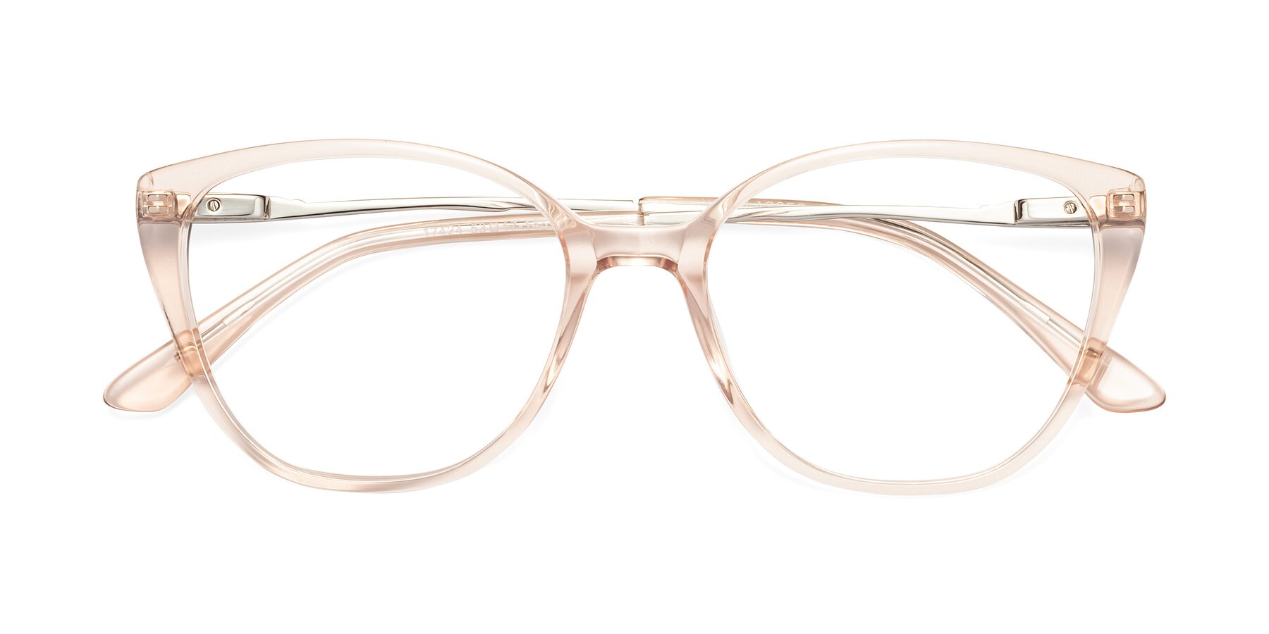 Folded Front of 17424 in Transparent Pink with Clear Blue Light Blocking Lenses