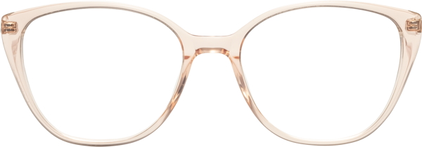 Transparent Pink Oversized Acetate Cat-Eye Eyeglasses - 17424