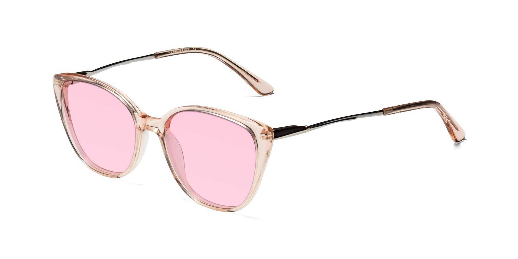 Angle of 17424 in Transparent Pink with Light Pink Tinted Lenses