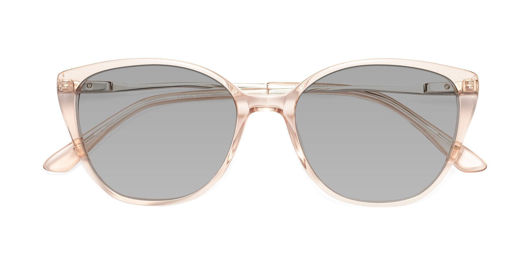 Folded Front of 17424 in Transparent Pink with Light Gray Tinted Lenses