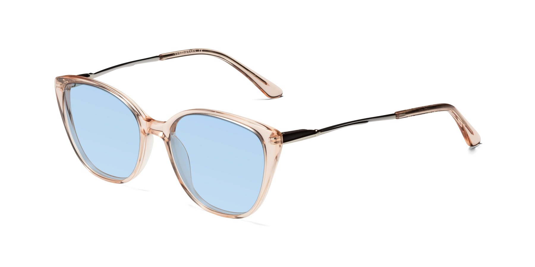 Angle of 17424 in Transparent Pink with Light Blue Tinted Lenses