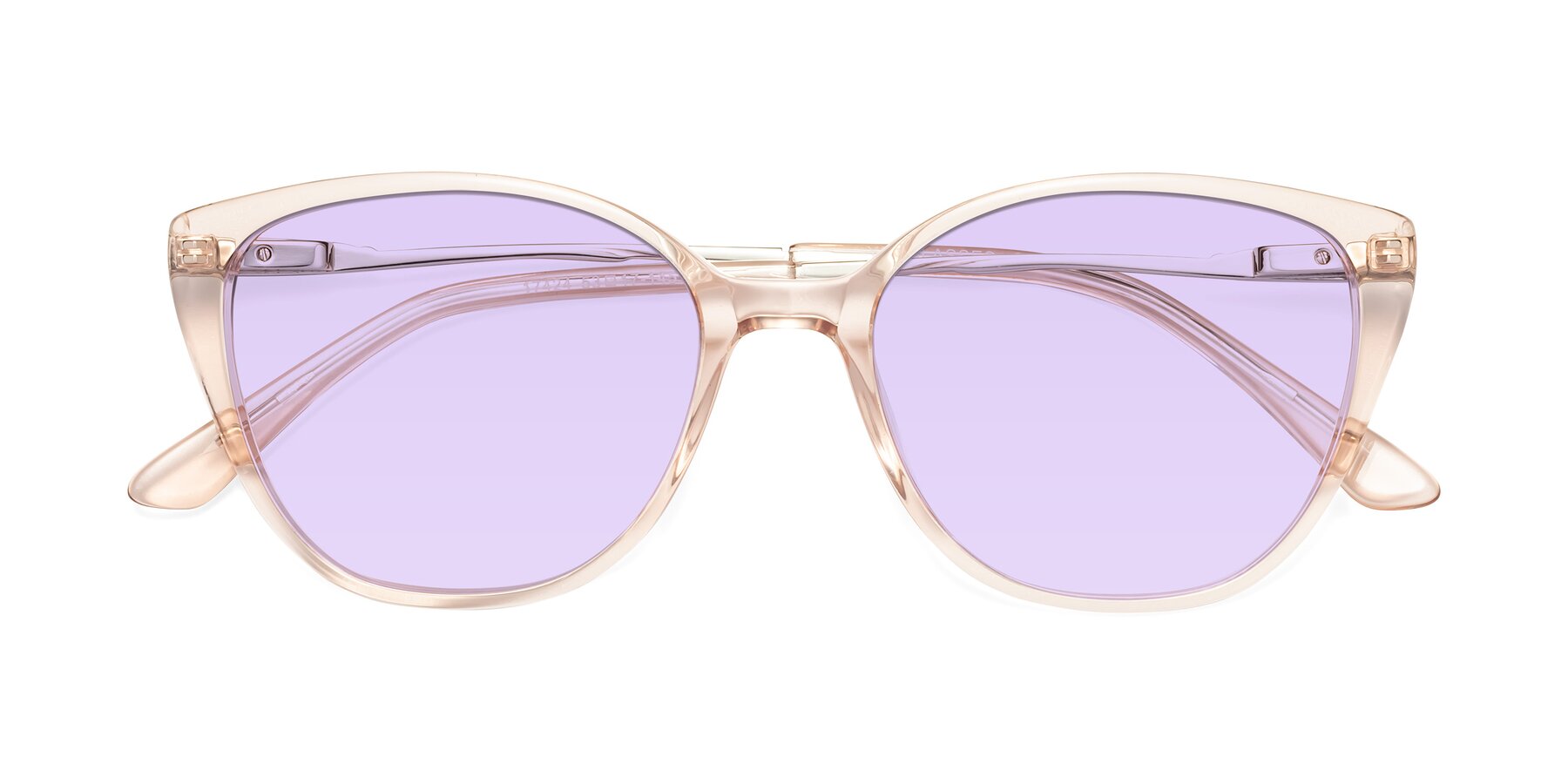 Folded Front of 17424 in Transparent Pink with Light Purple Tinted Lenses