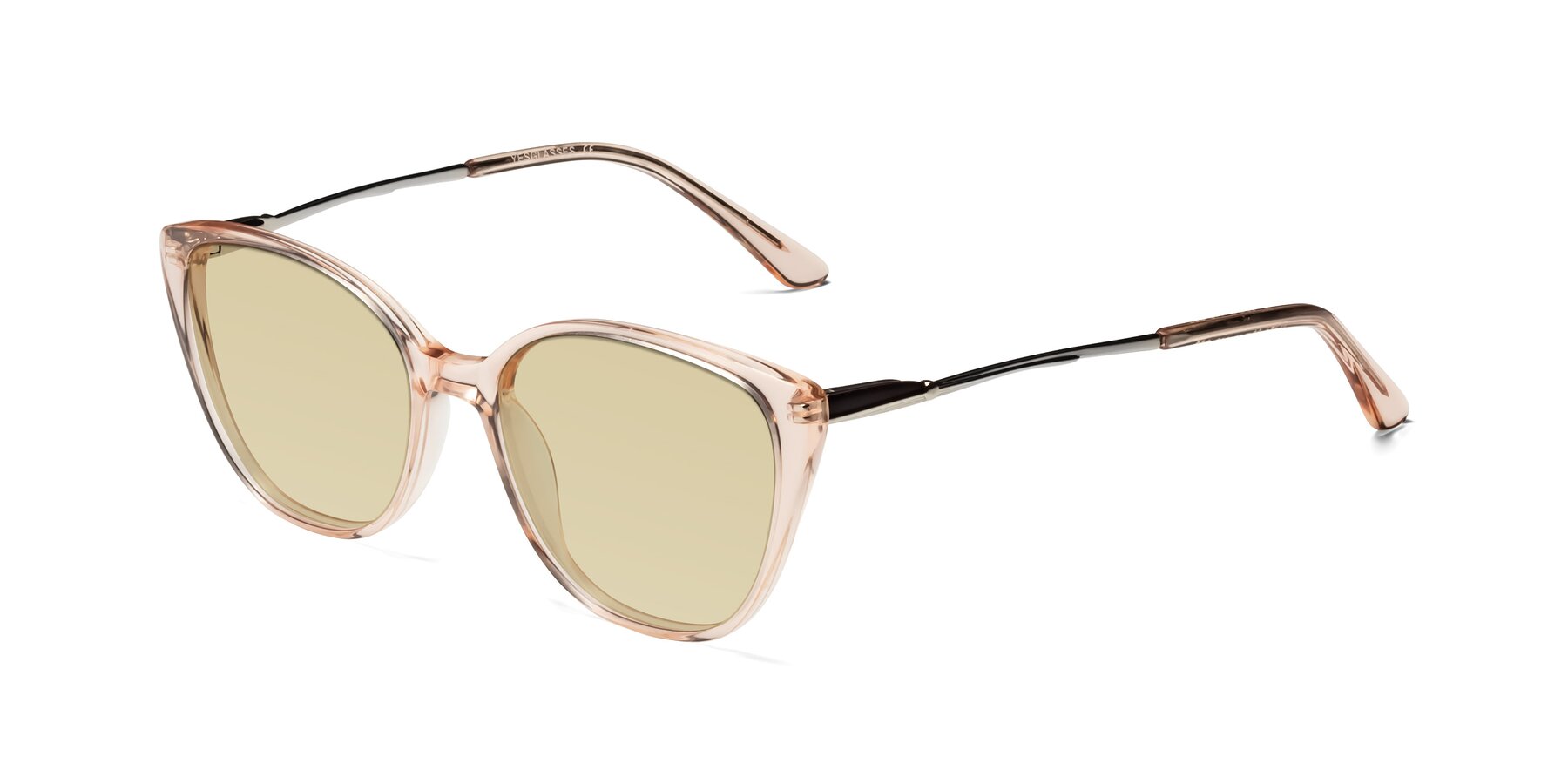 Angle of 17424 in Transparent Pink with Light Champagne Tinted Lenses