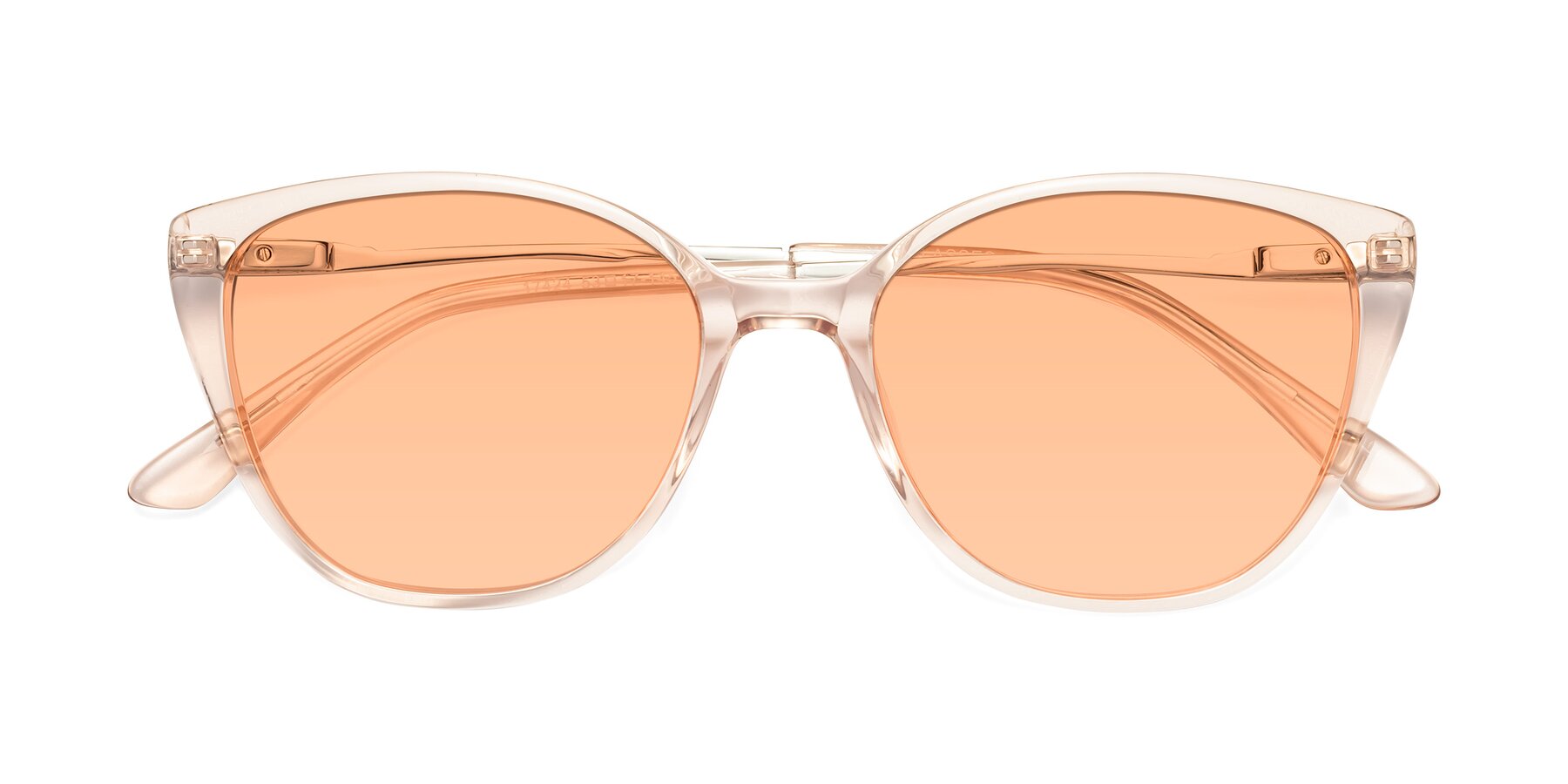 Folded Front of 17424 in Transparent Pink with Light Orange Tinted Lenses