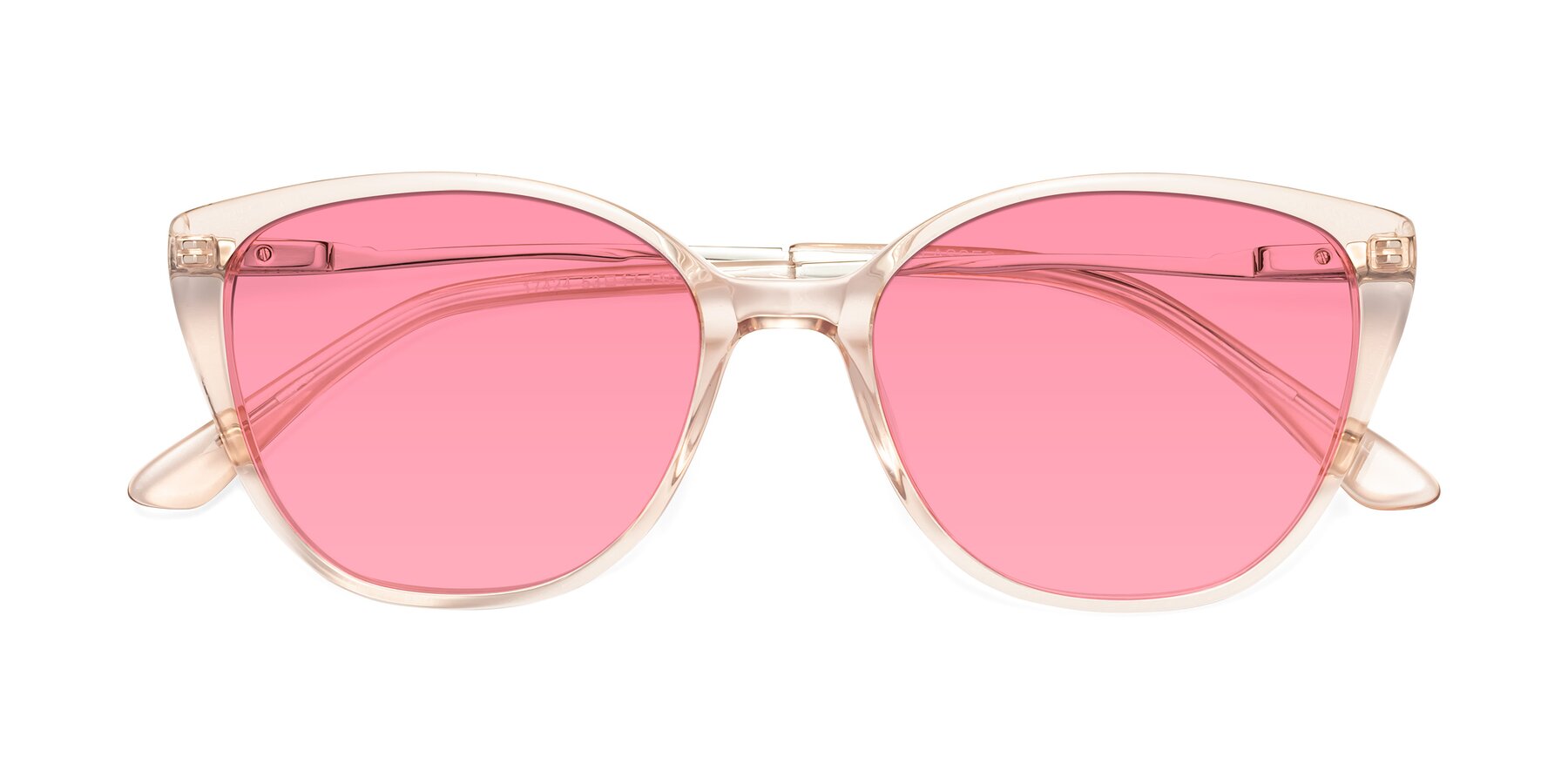 Folded Front of 17424 in Transparent Pink with Pink Tinted Lenses
