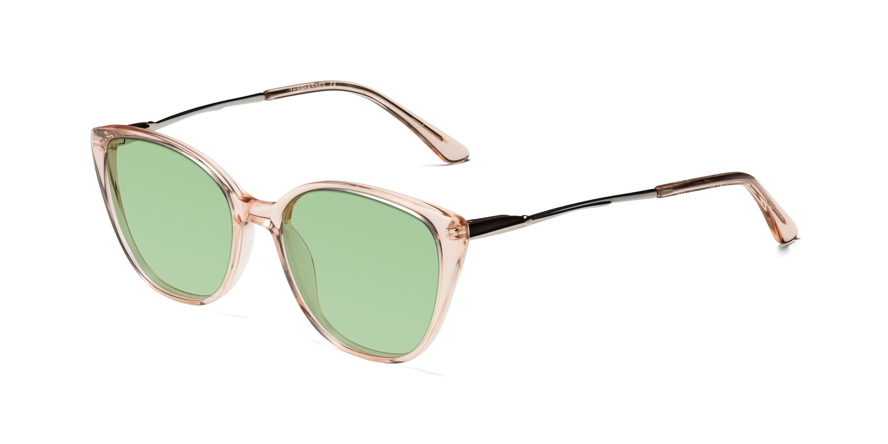 Angle of 17424 in Transparent Pink with Medium Green Tinted Lenses