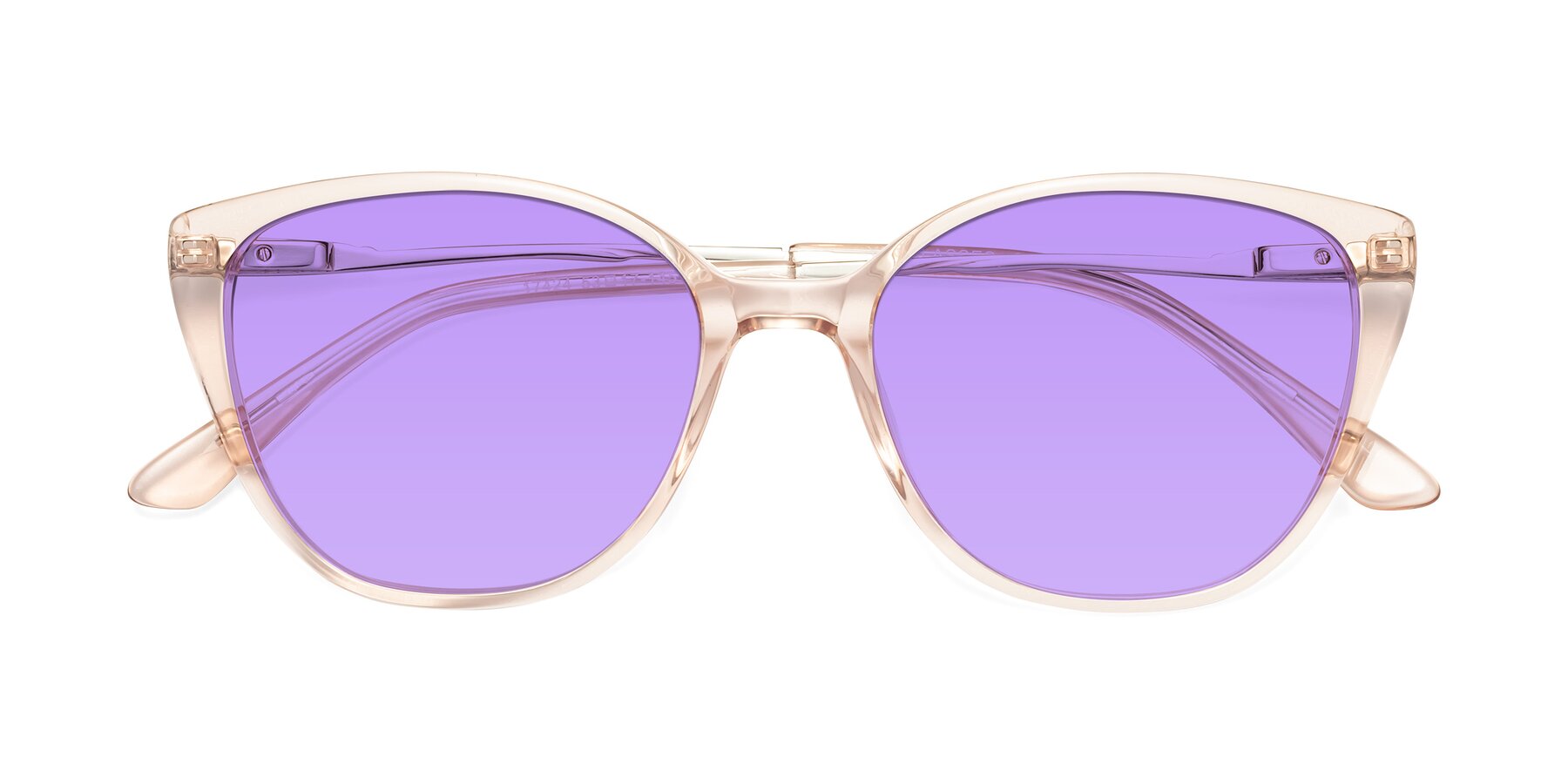 Folded Front of 17424 in Transparent Pink with Medium Purple Tinted Lenses
