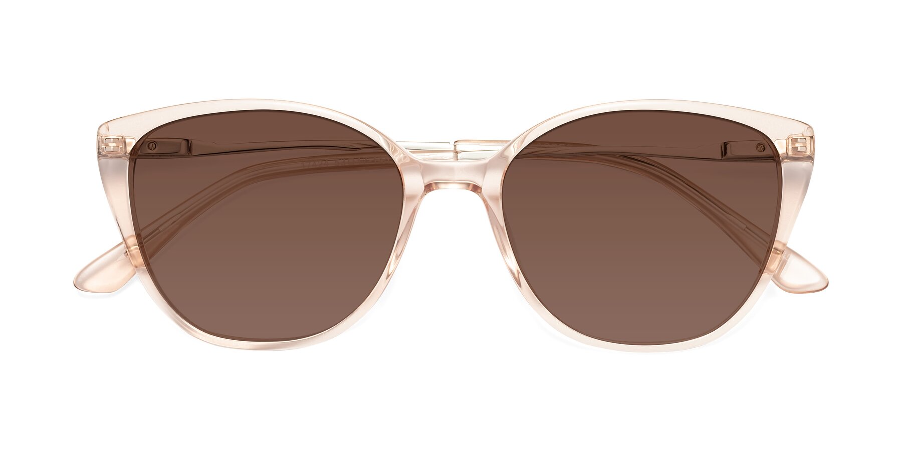 Folded Front of 17424 in Transparent Pink with Brown Tinted Lenses