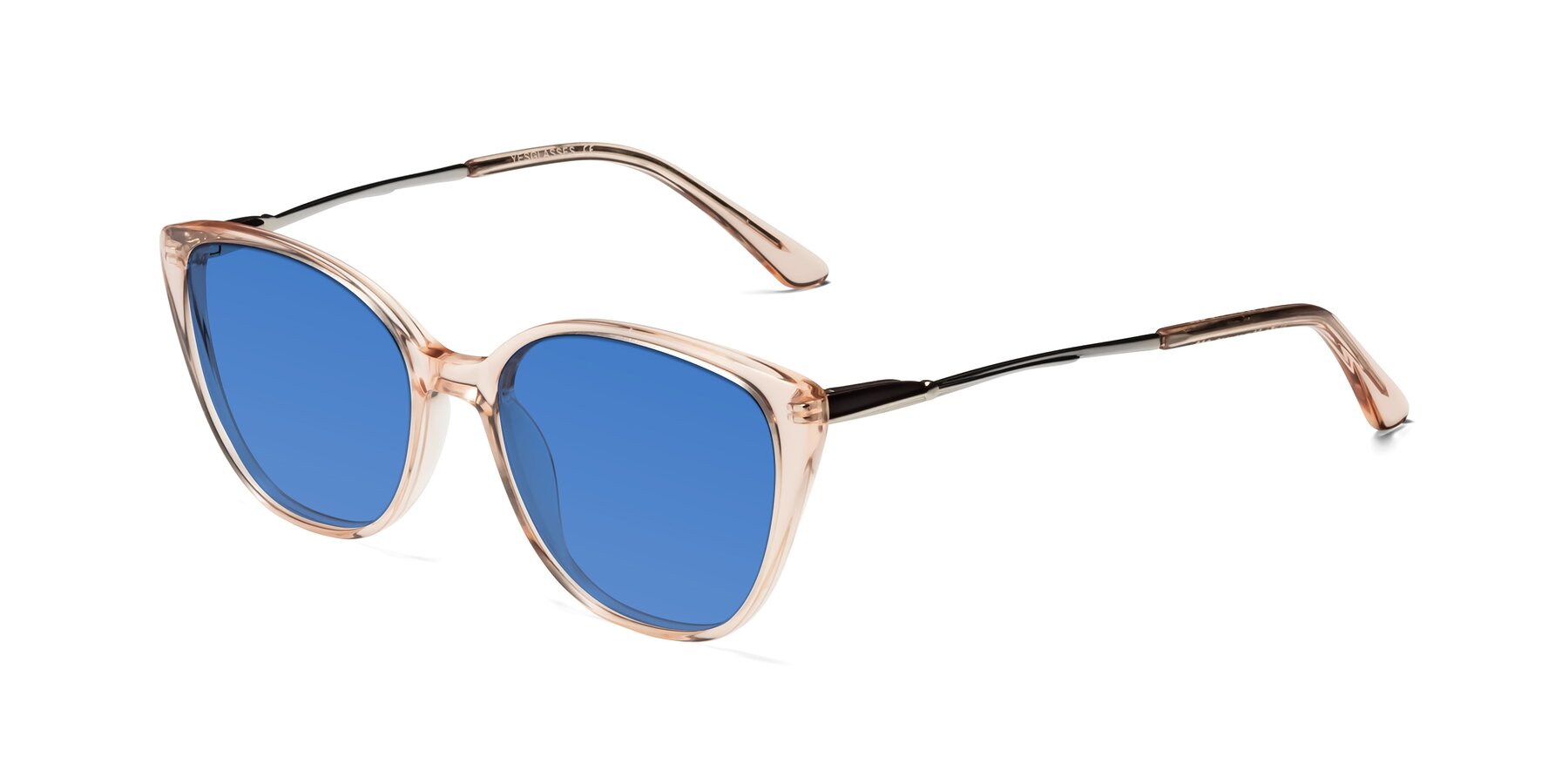 Angle of 17424 in Transparent Pink with Blue Tinted Lenses