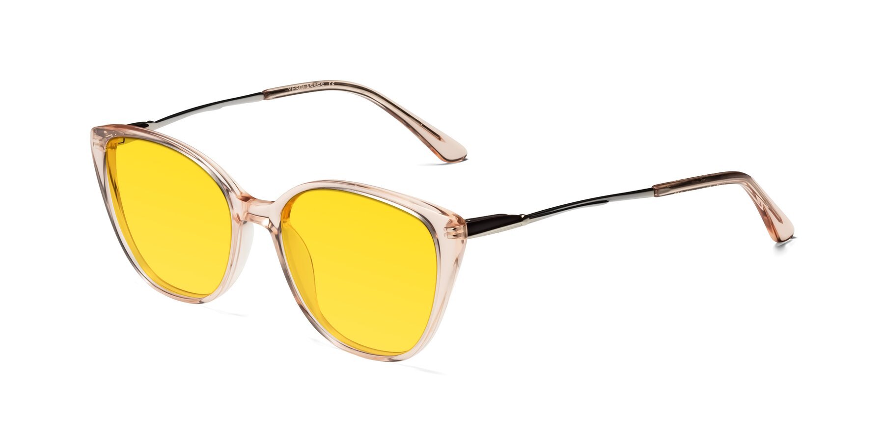 Angle of 17424 in Transparent Pink with Yellow Tinted Lenses
