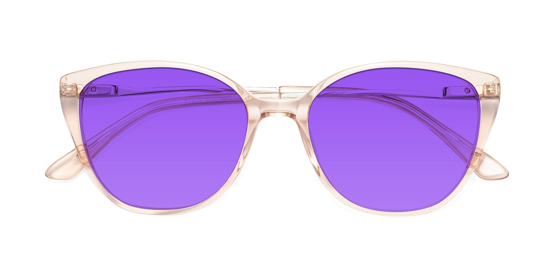Folded Front of 17424 in Transparent Pink with Purple Tinted Lenses