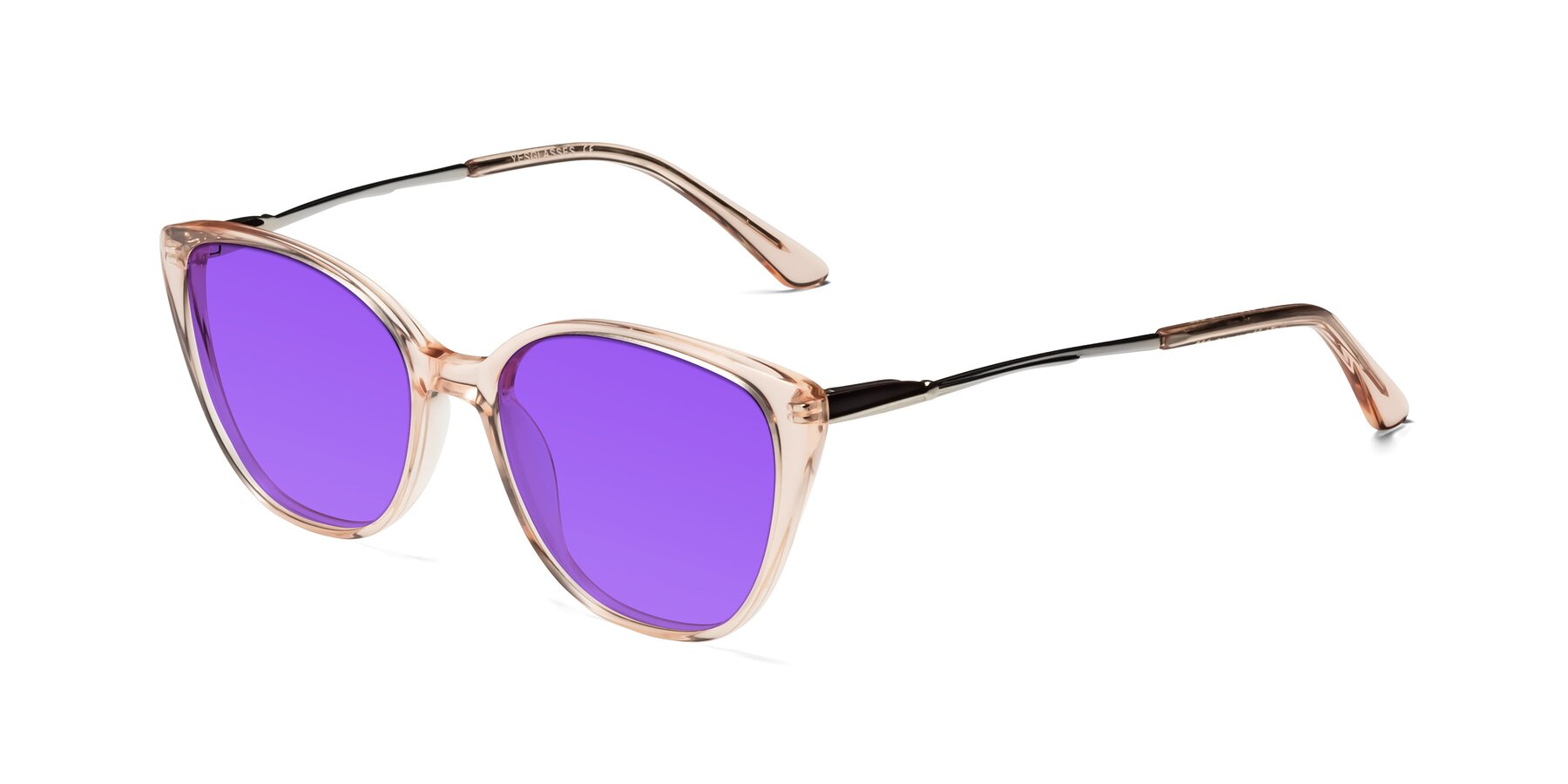 Angle of 17424 in Transparent Pink with Purple Tinted Lenses